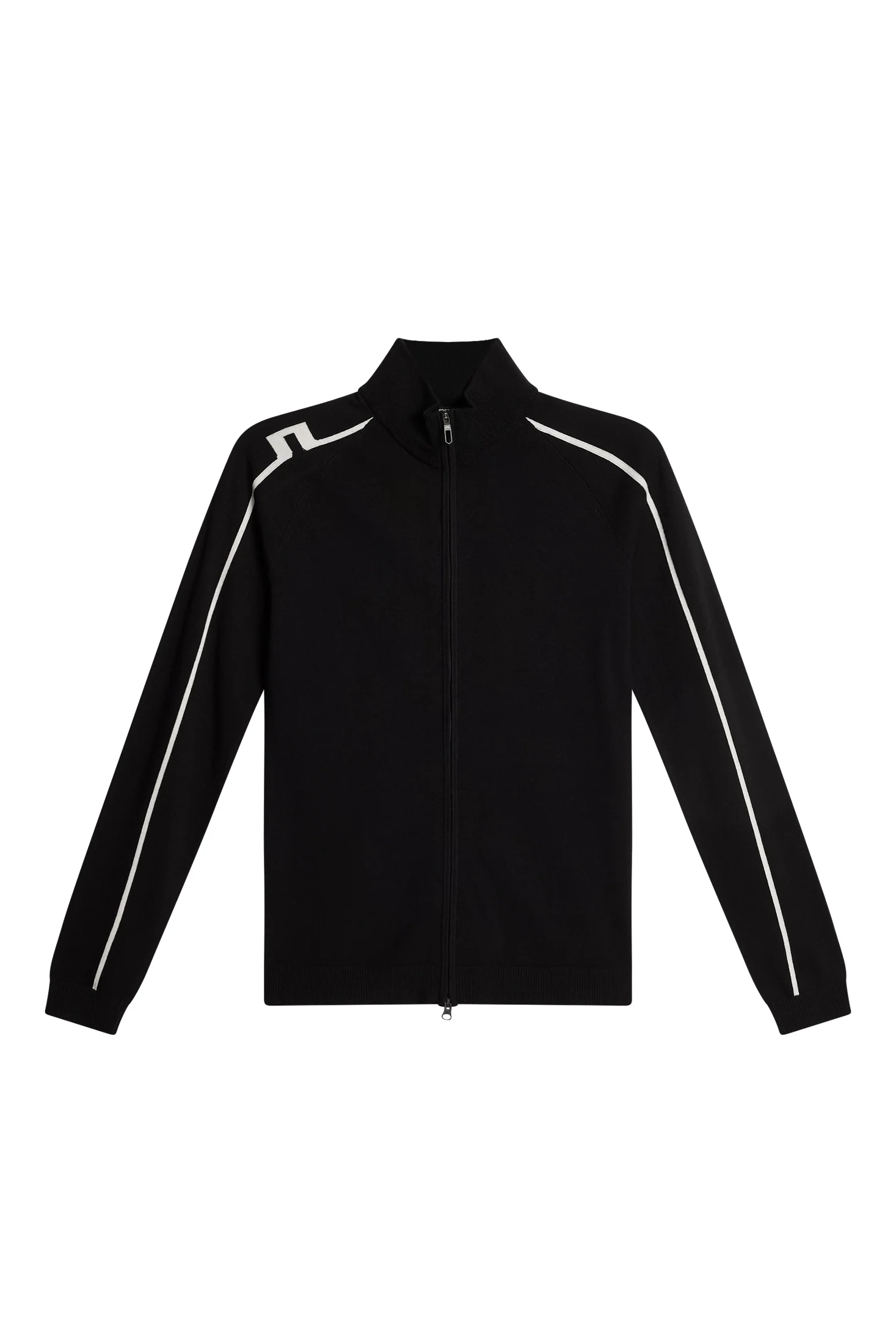 Aubree Knitted Zip Sweater / Black