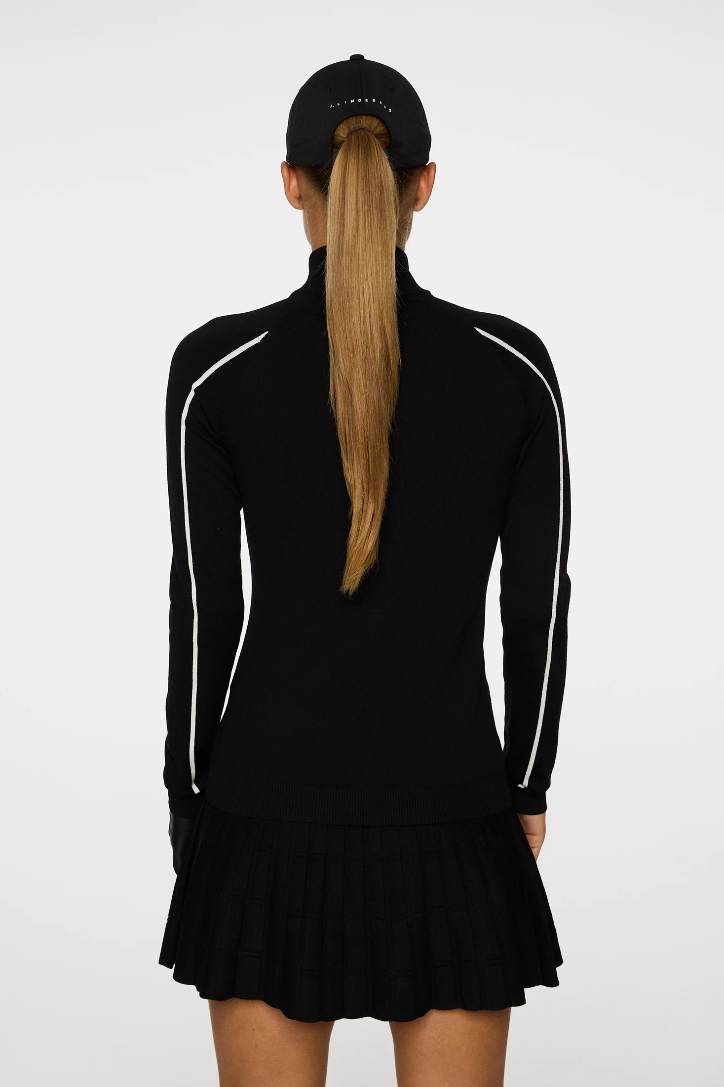 Aubree Knitted Zip Sweater / Black - Image 3