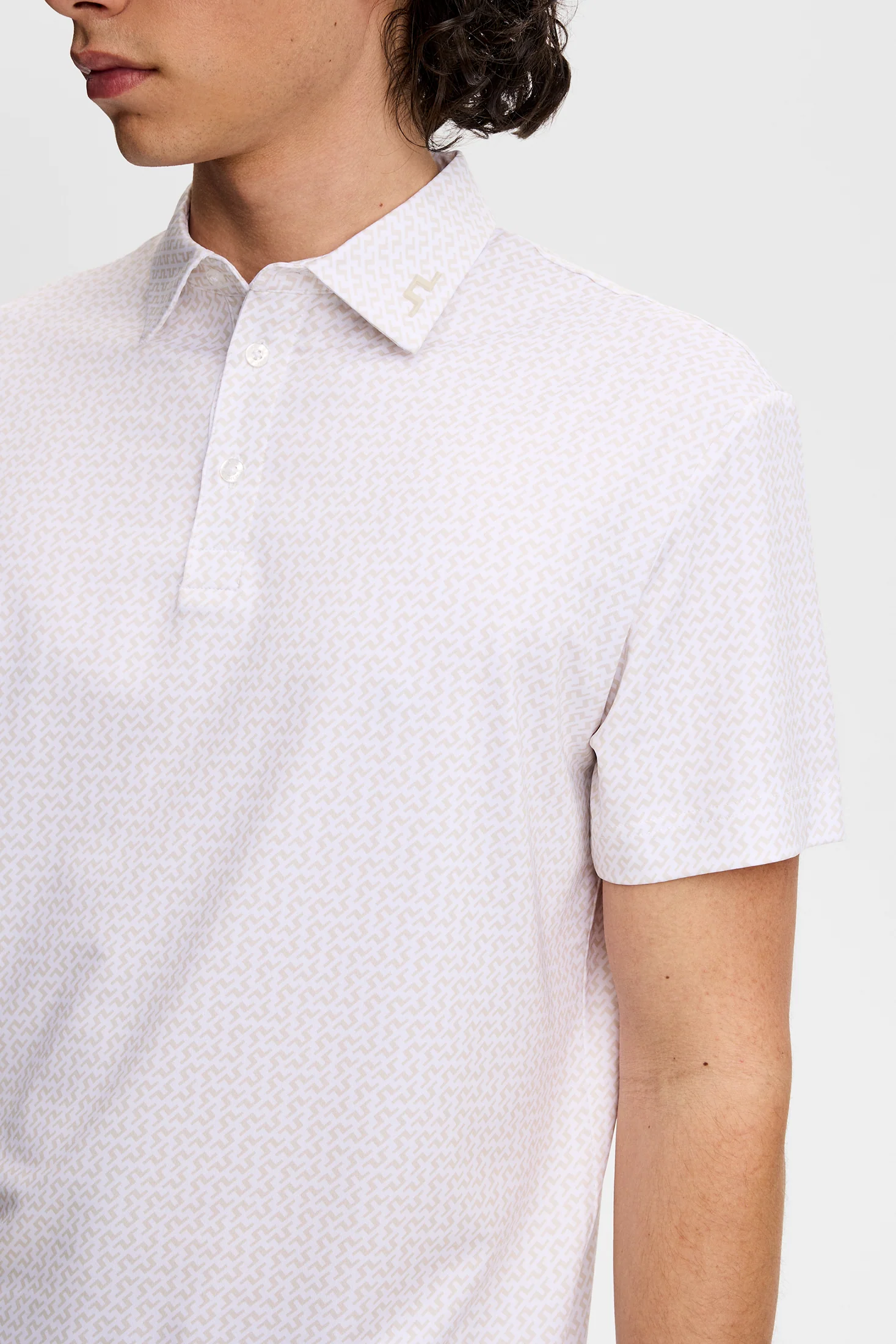 Bala Print Polo / Bias Bridge White Moonbeam S - Image 5