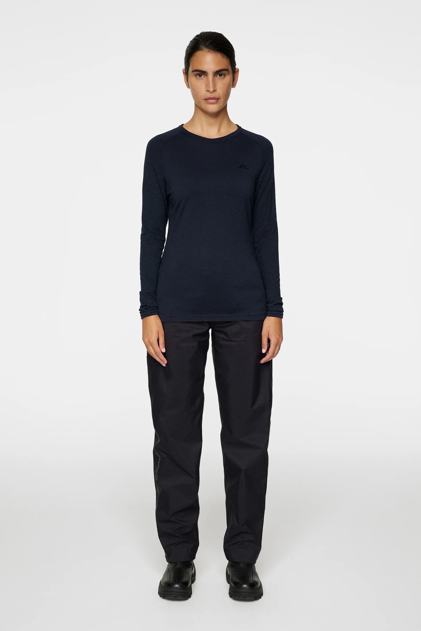 Bella Wool LS T-shirt / JL Navy - Image 4