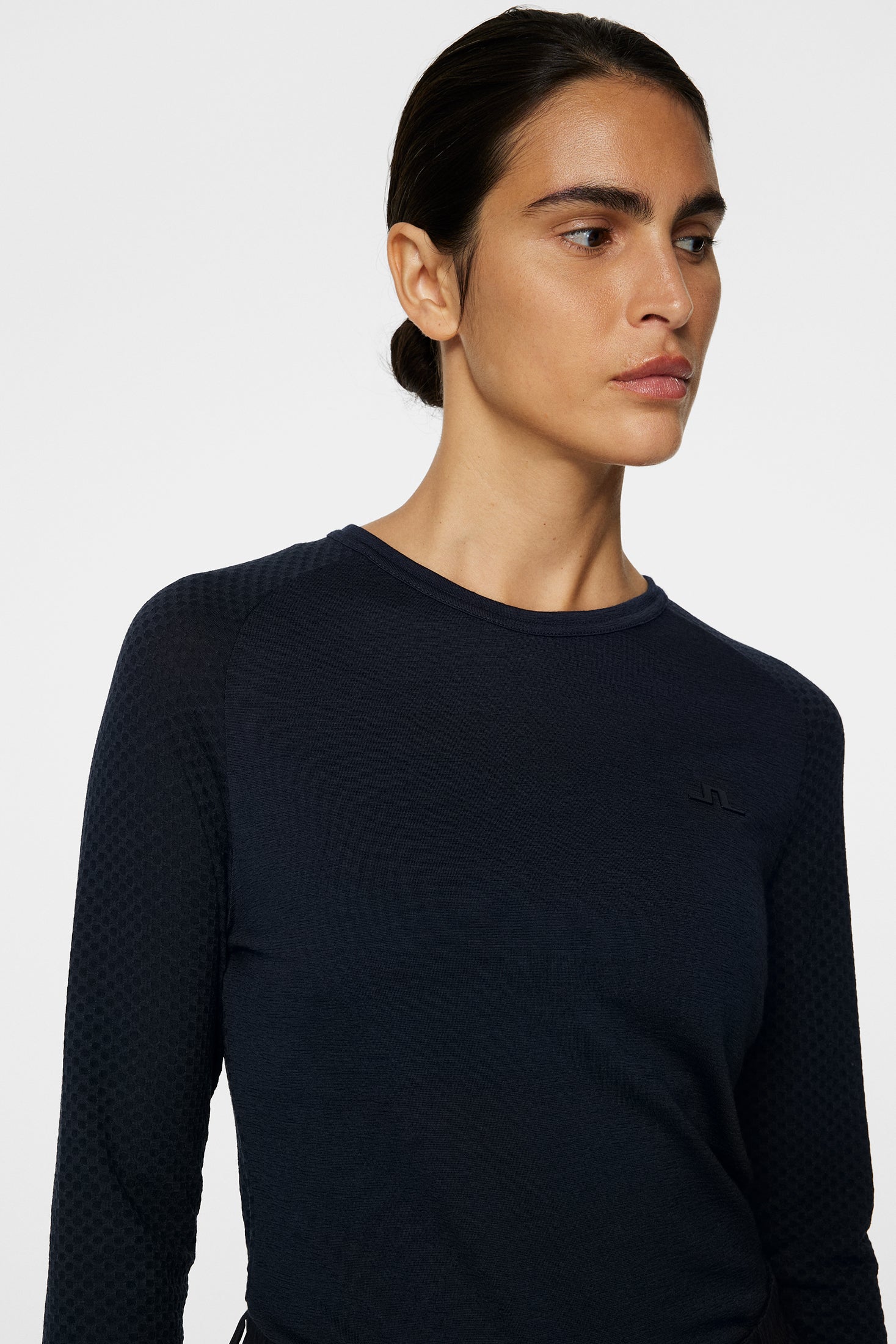 Bella Wool LS T-shirt / JL Navy - Image 5