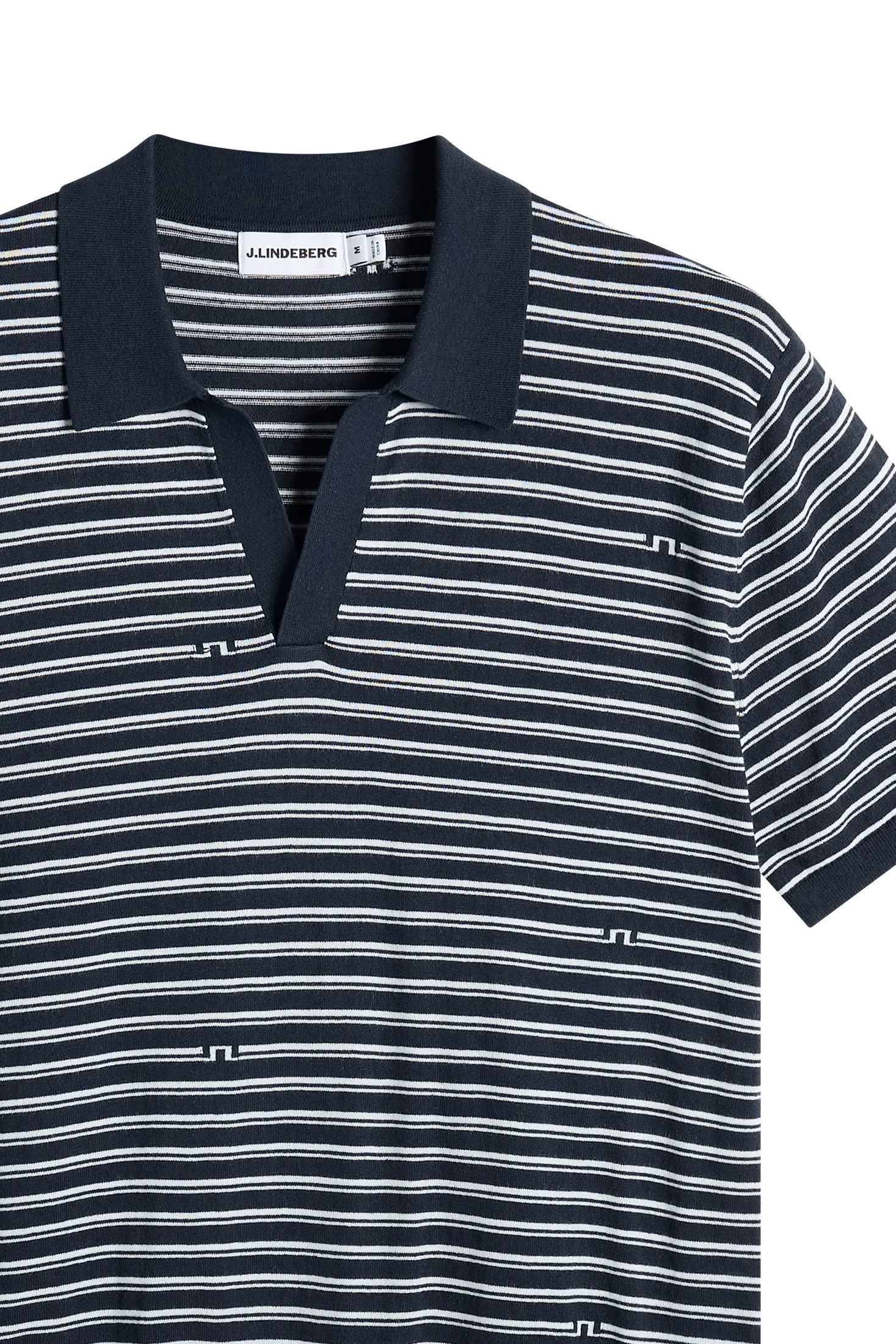 Ben Structure Stripe Polo / Bridge Stripe Navy - Image 6