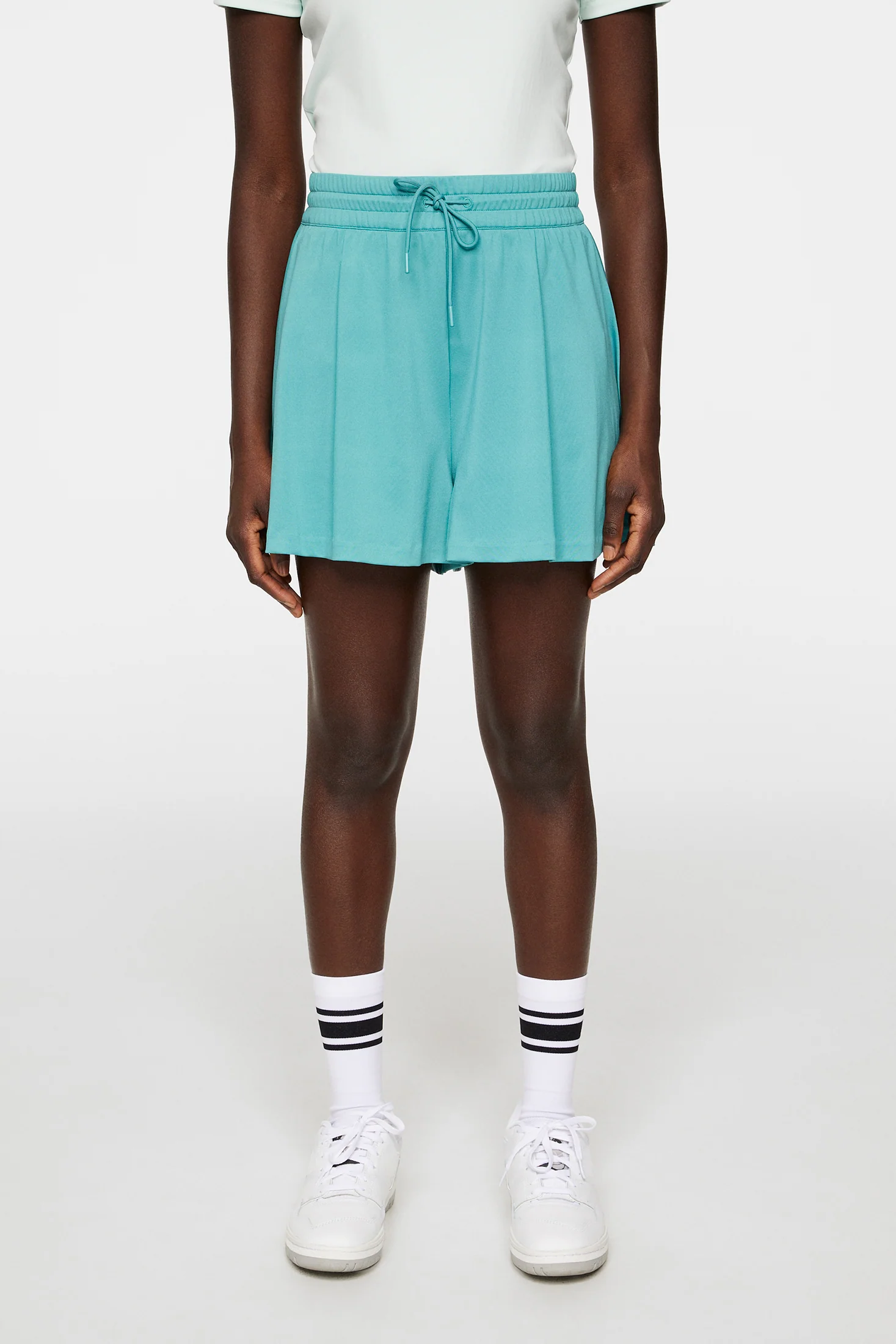 Billie Wide Jersey Shorts / Teal - Image 2