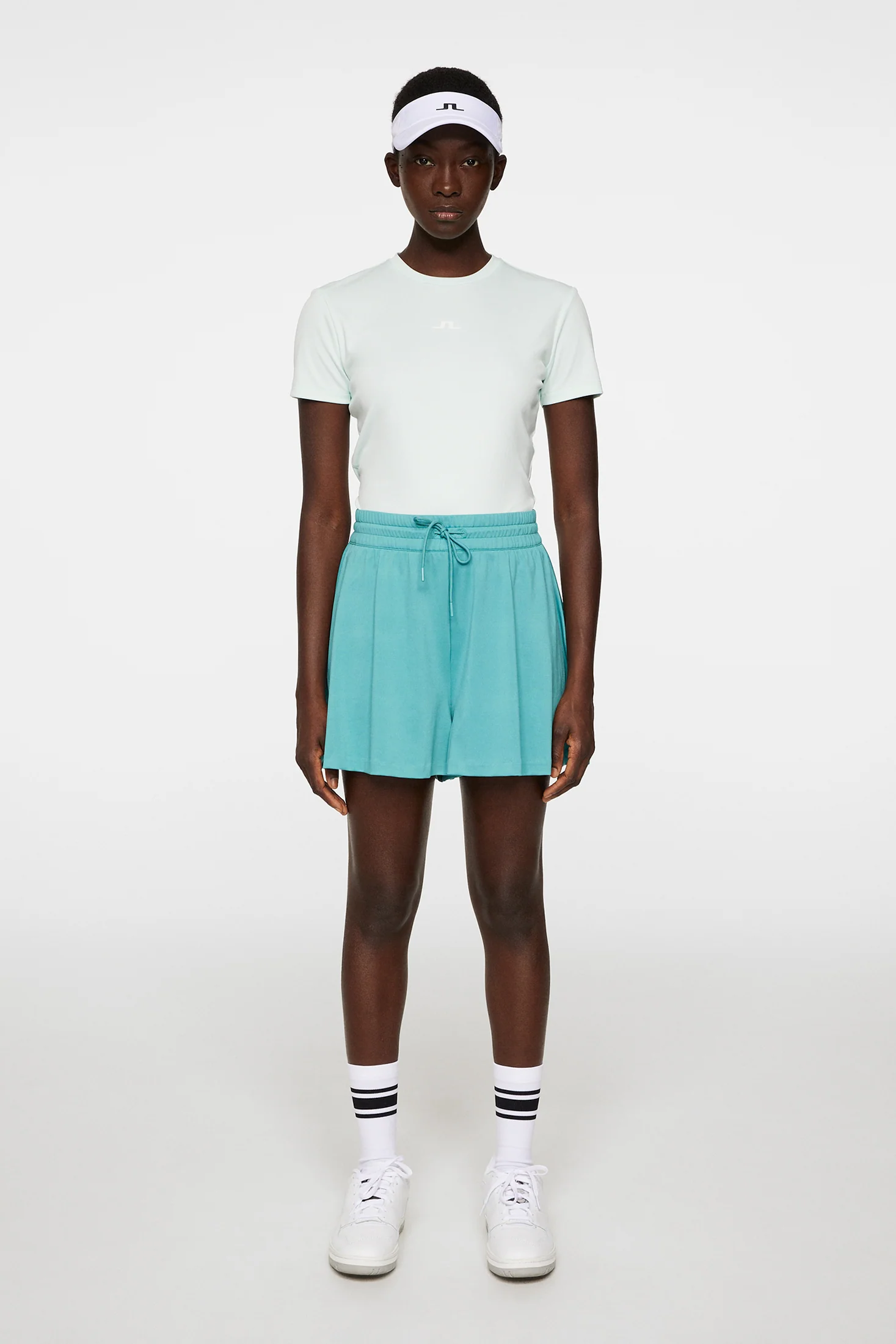 Billie Wide Jersey Shorts / Teal - Image 4
