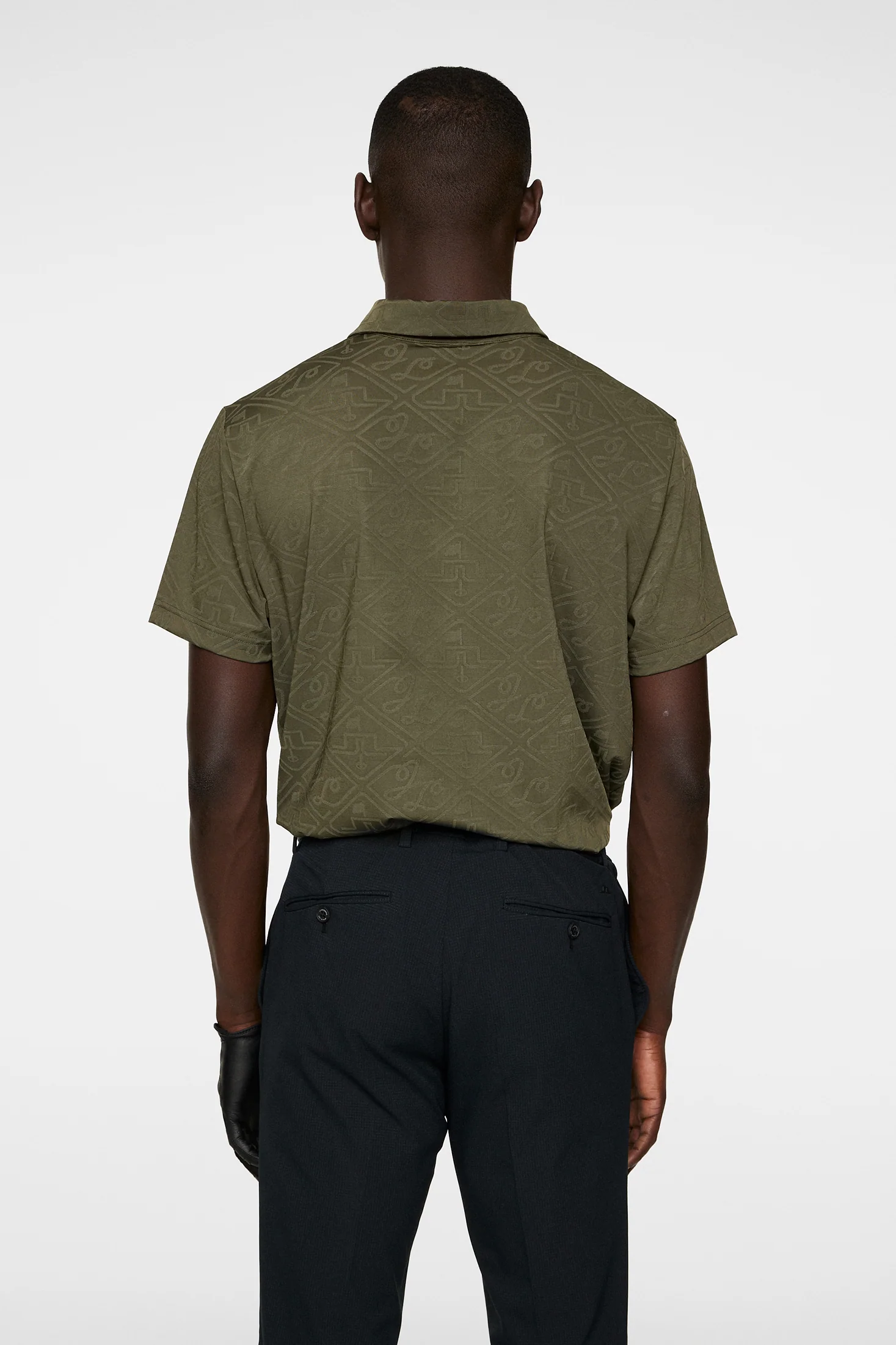 Bison Regular Jacquard Polo / Forest Green - Image 3