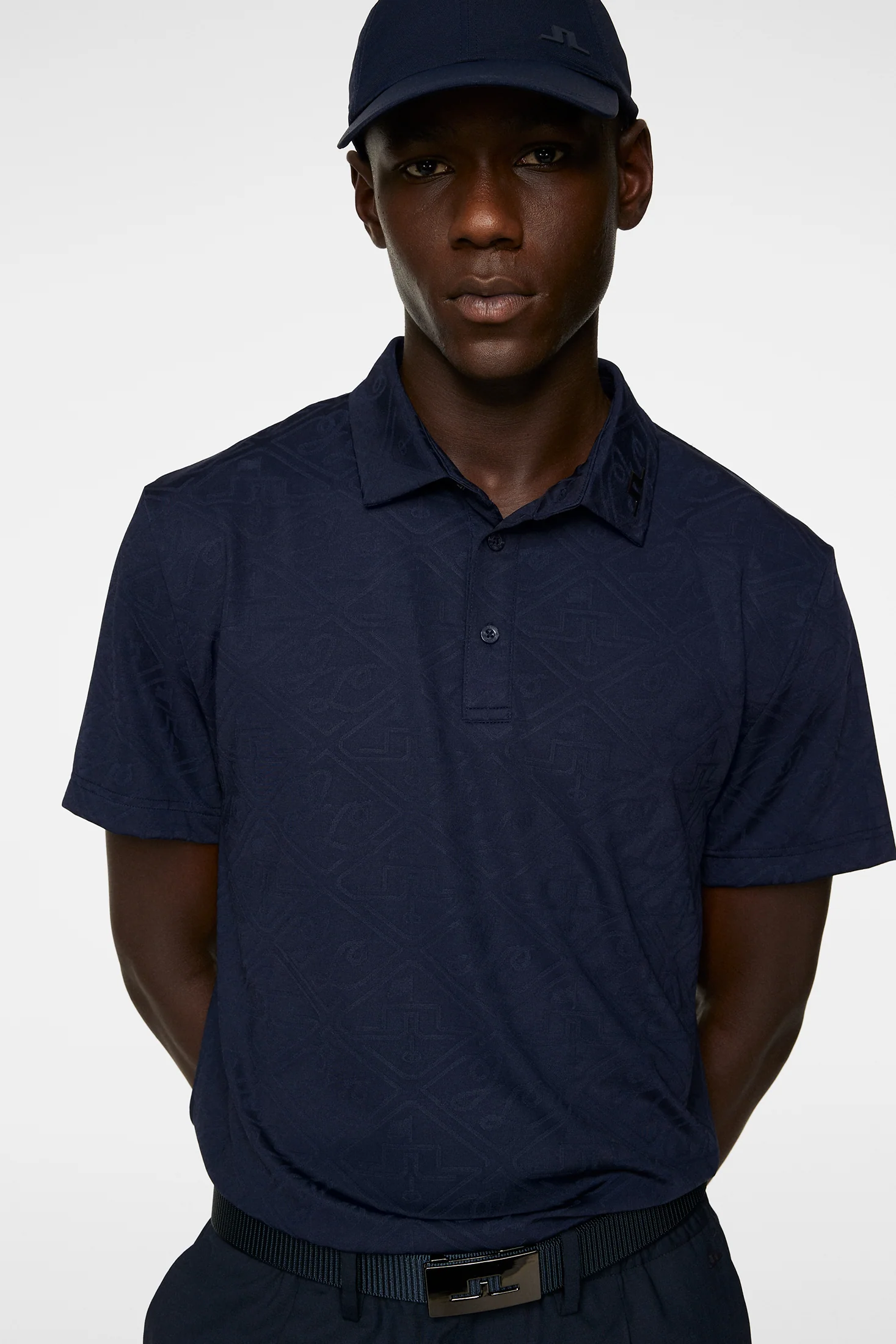 Bison  Regular Jacquard Polo / JL Navy - Image 5