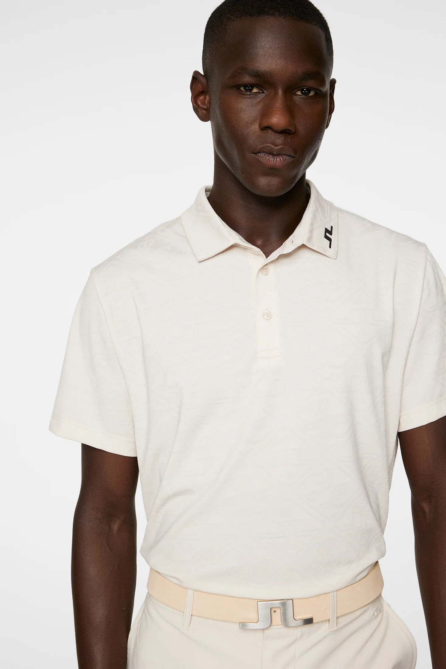 Bison  Regular Jacquard Polo / Moonbeam - Image 5