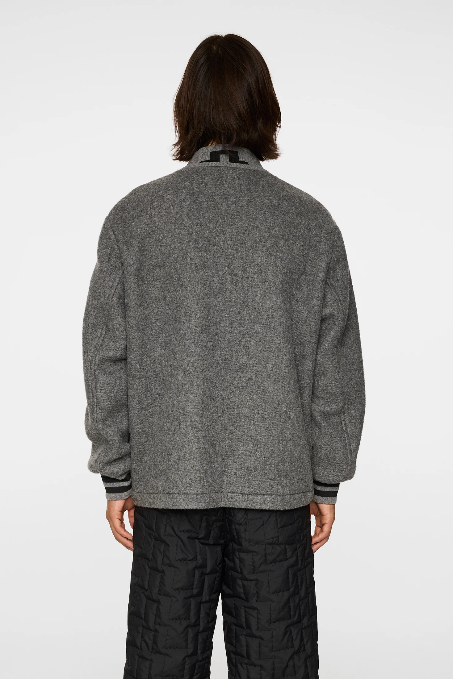 Blane Baseball wool jacket / Medium Grey Melange - Image 3