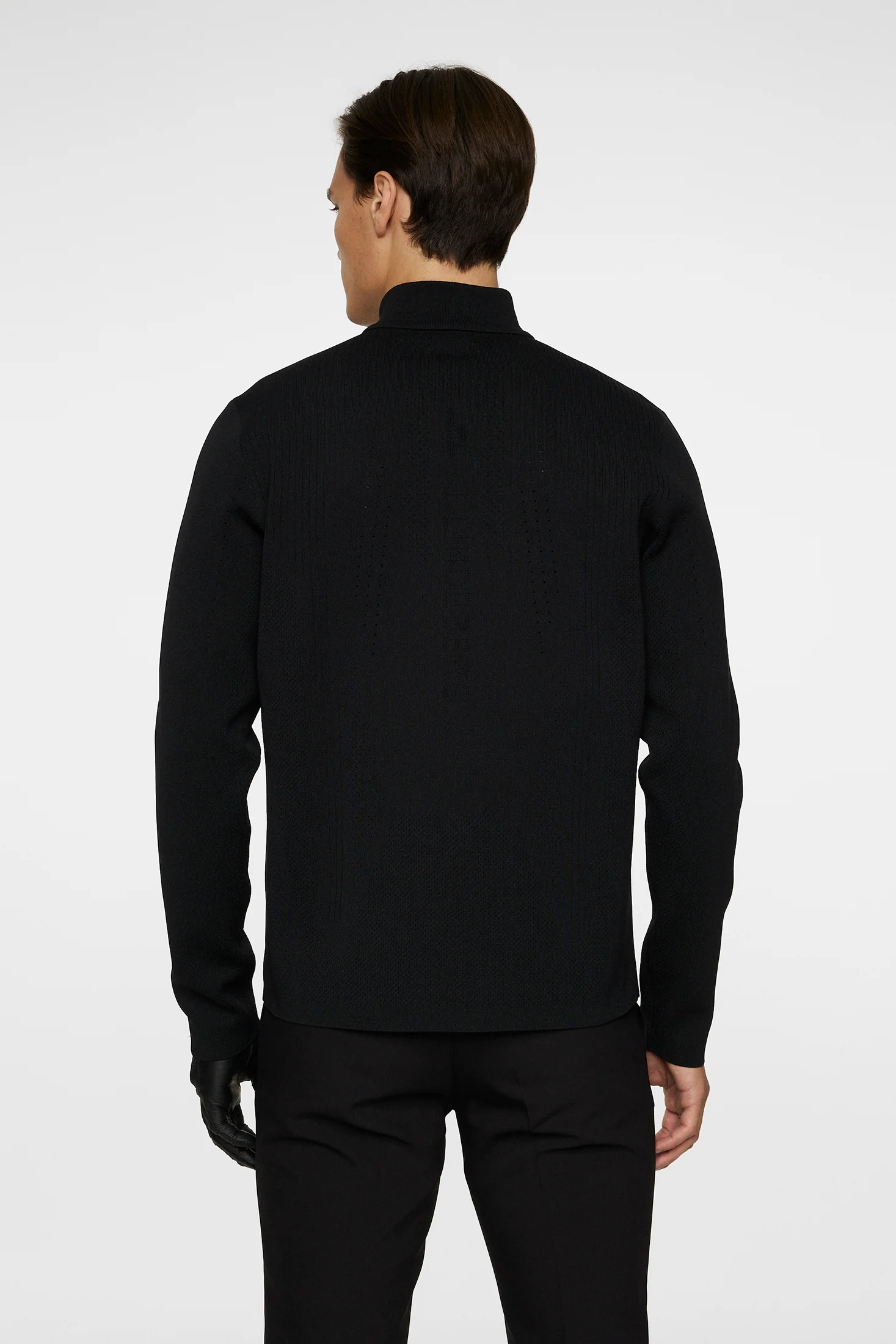 Bo Tech Knit Zip Sweater / Black - Image 4