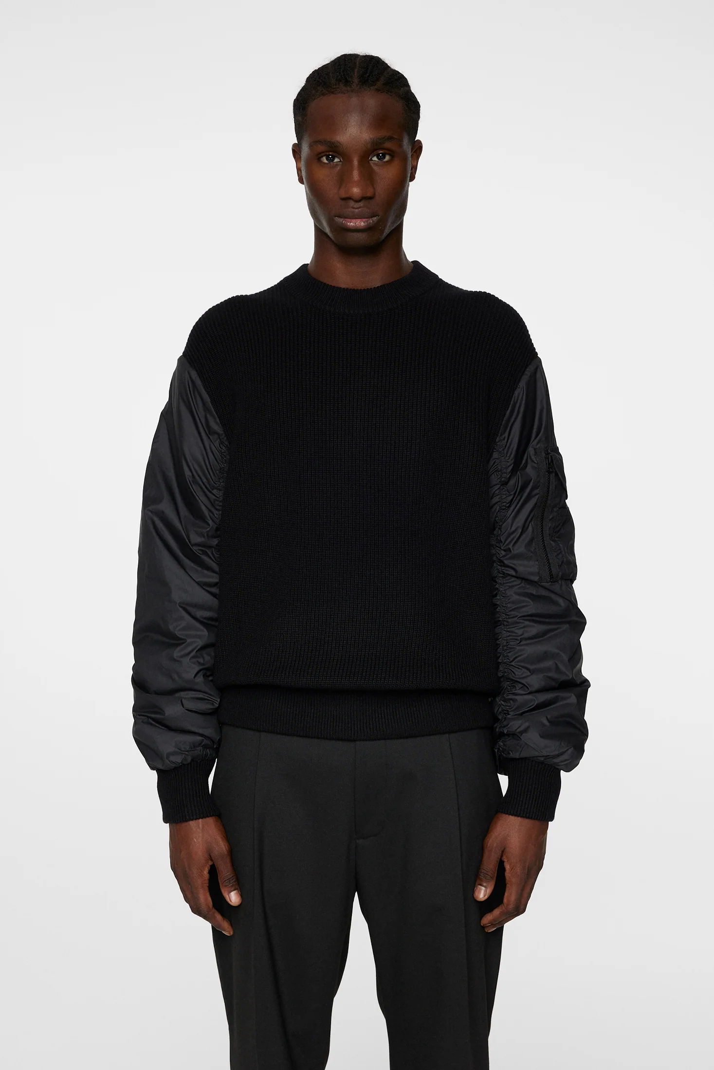 Bow Bomber Knit Hybrid / Black - Image 2
