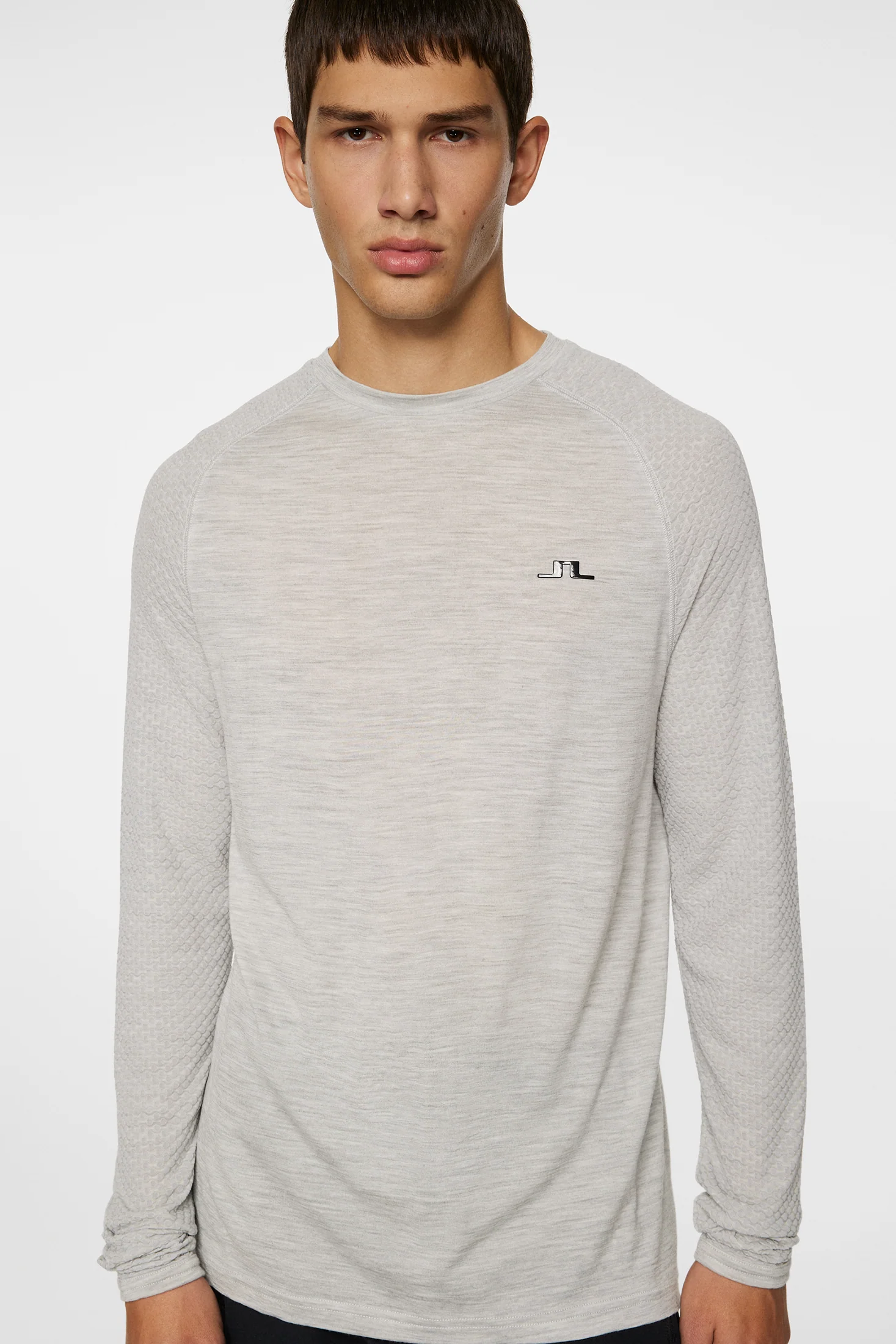 Brent Wool Long Sleeve / Light Grey Melange - Image 6