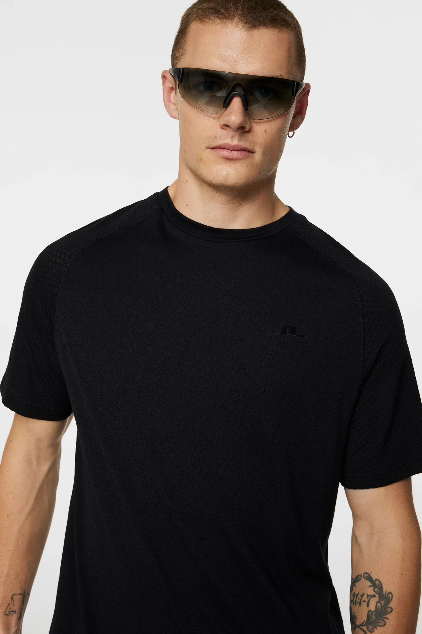 Brent Wool T-shirt / Black - Image 5