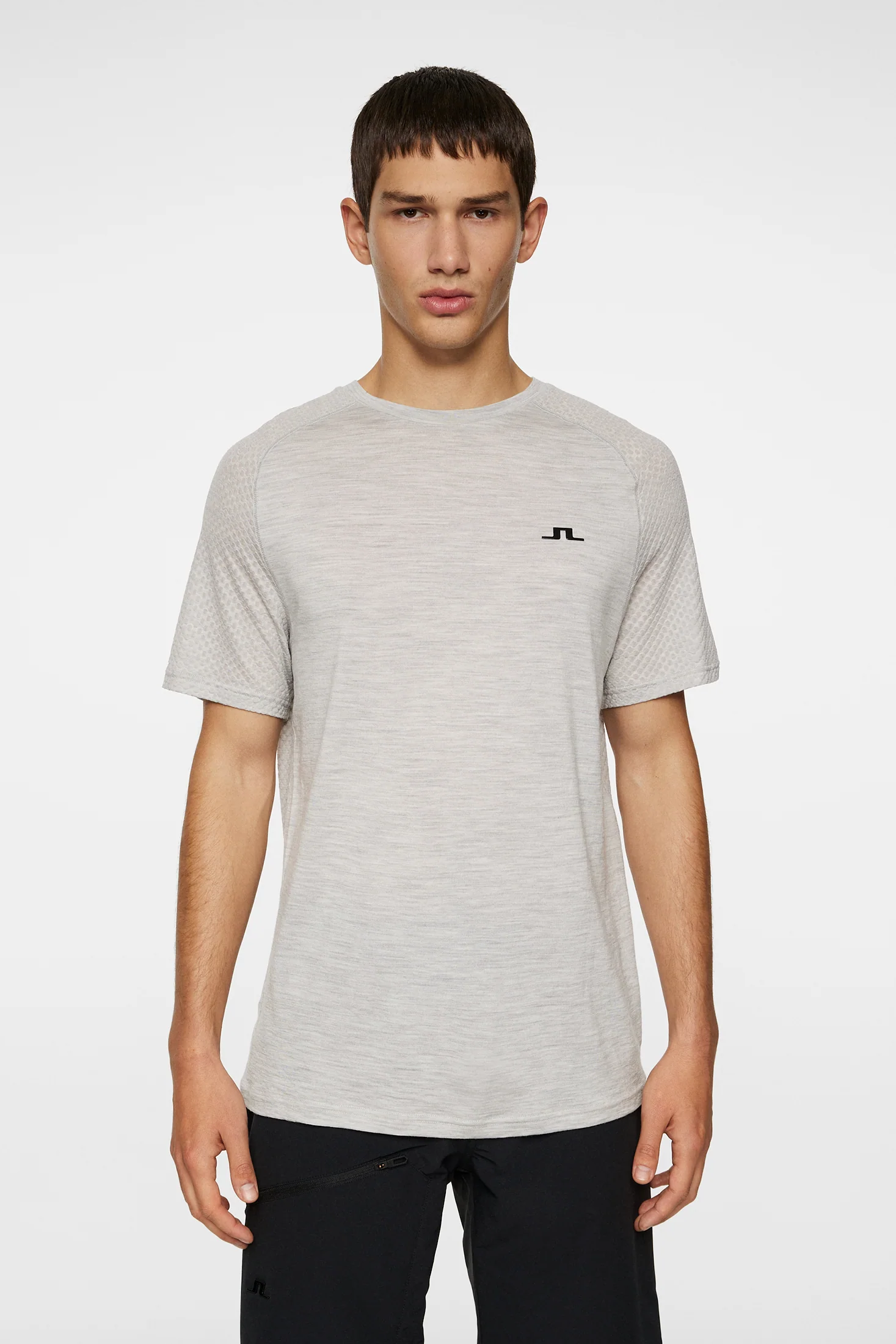 Brent Wool T-shirt / Light Grey Melange - Image 2