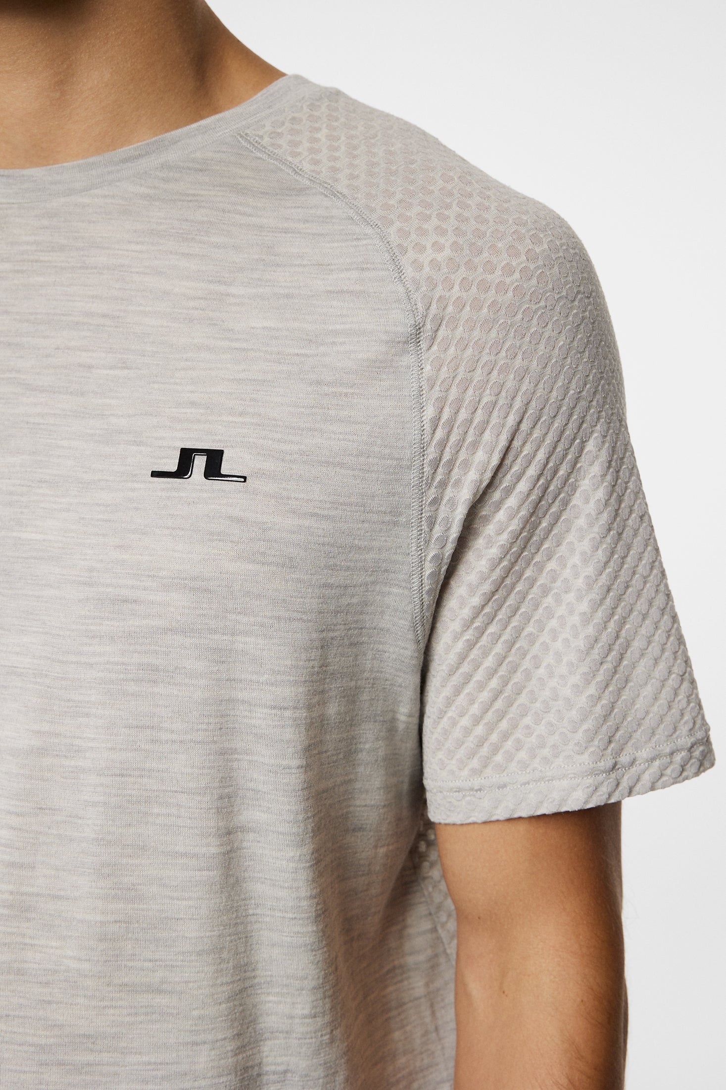 Brent Wool T-shirt / Light Grey Melange - Image 6