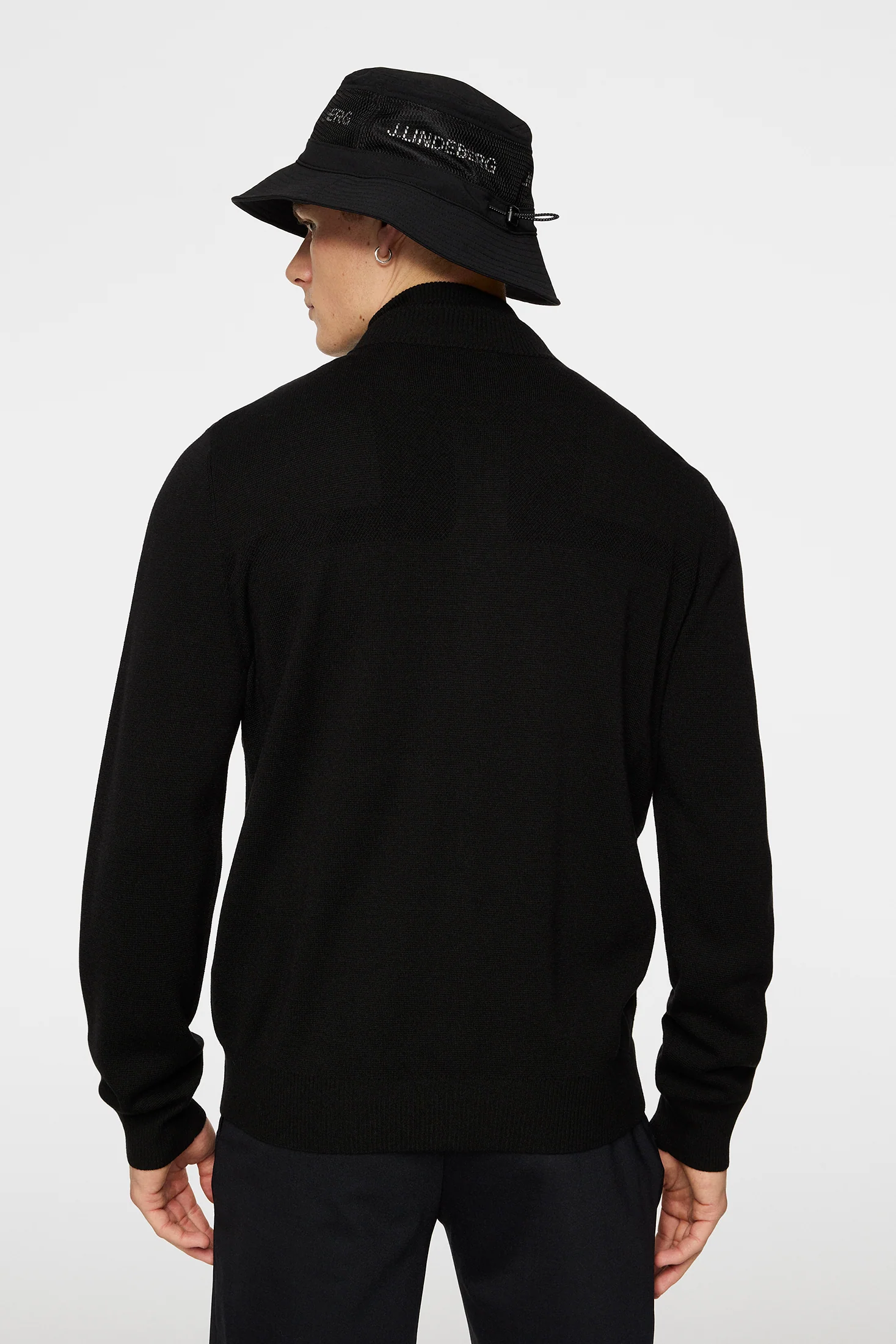 Bridge Knitted Hybrid Sweater / Black - Image 3