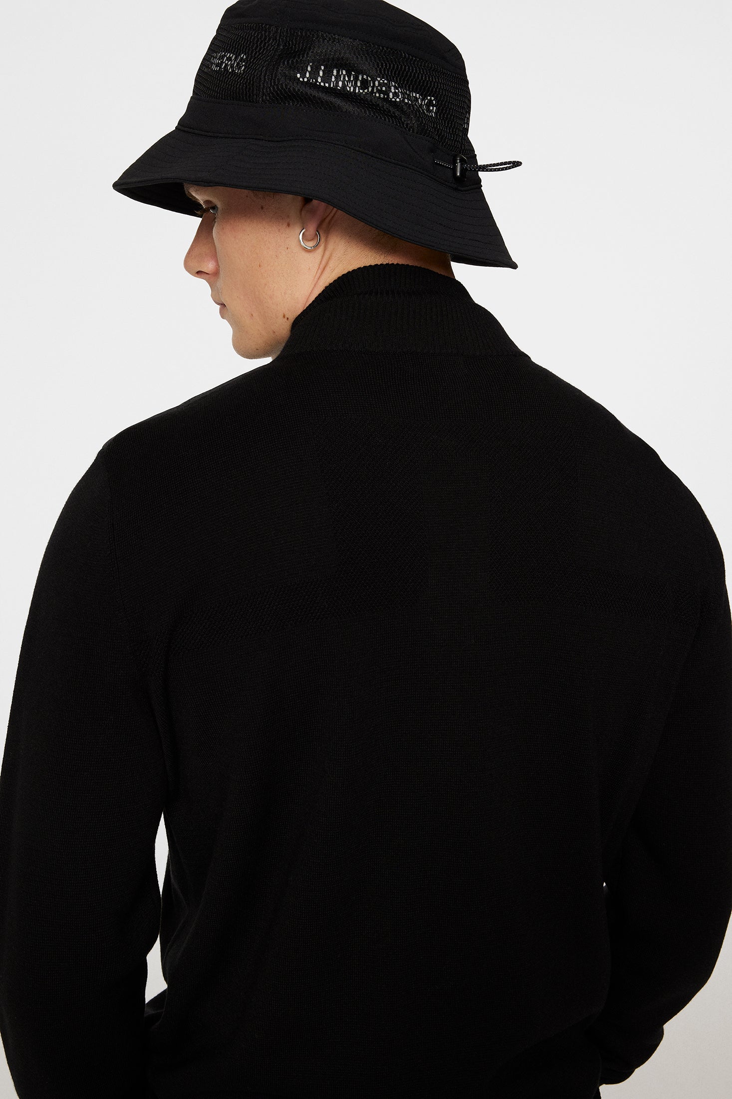 Bridge Knitted Hybrid Sweater / Black - Image 5