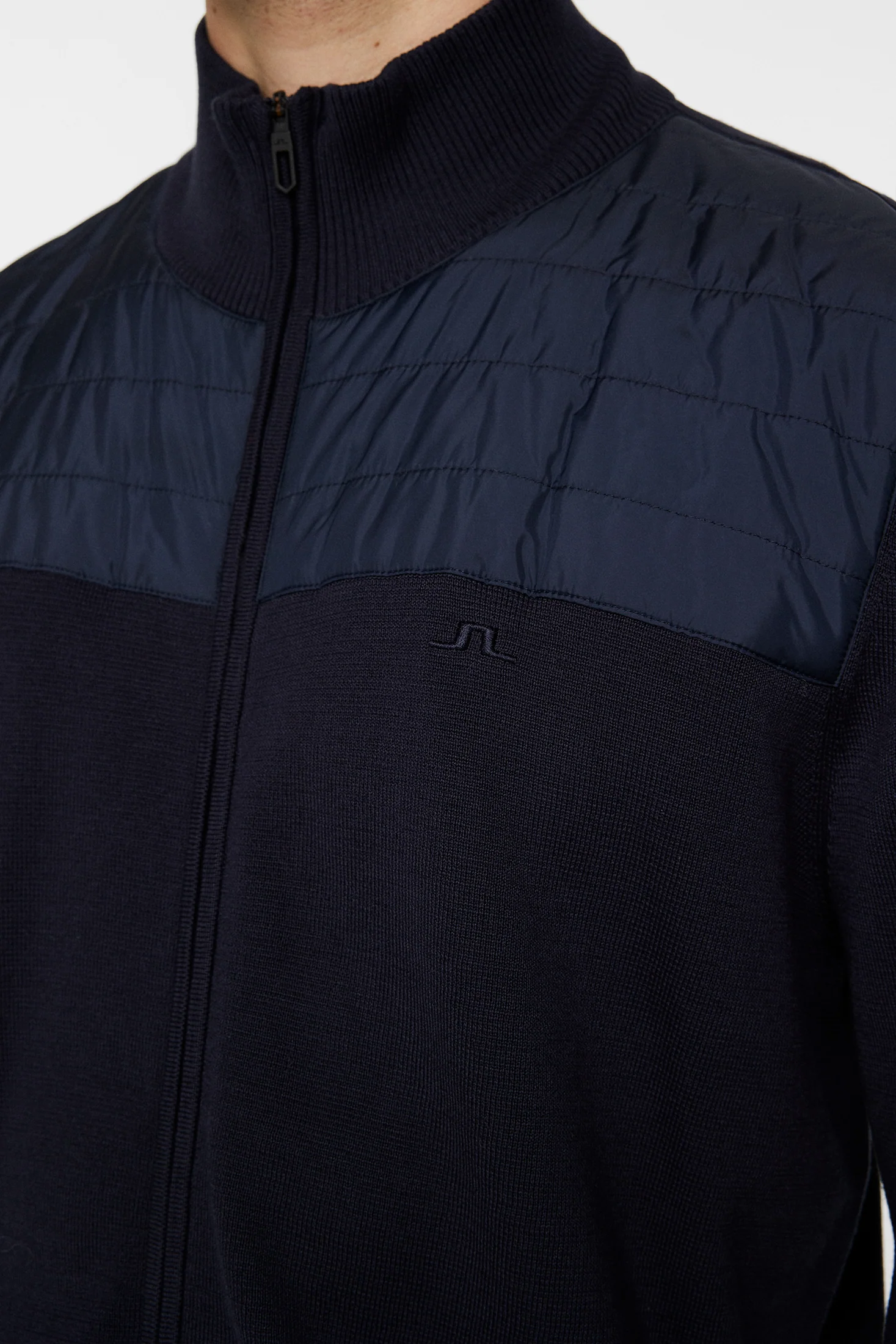 Bridge Knitted Hybrid Sweater / JL Navy - Image 6