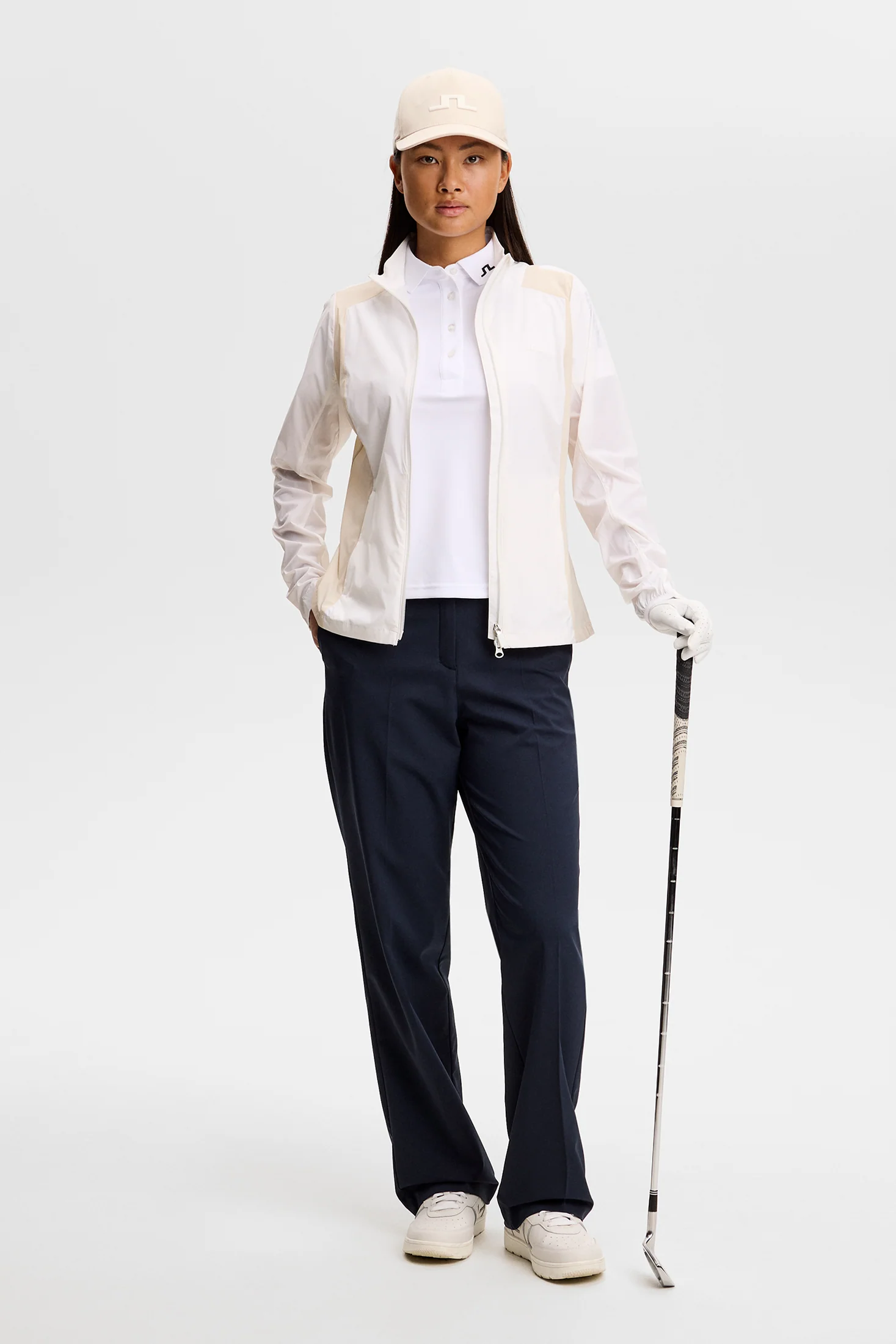 Brooks Zip Packable Jacket / White - Image 5
