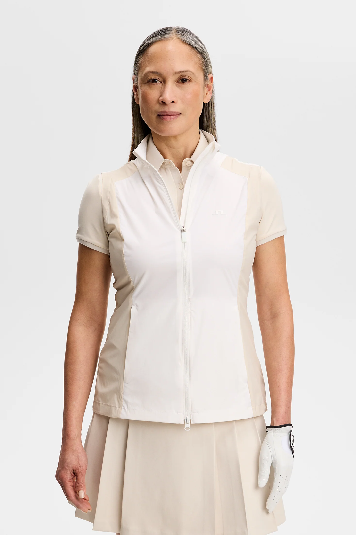 Brooks Zip Packable Vest / White - Image 2