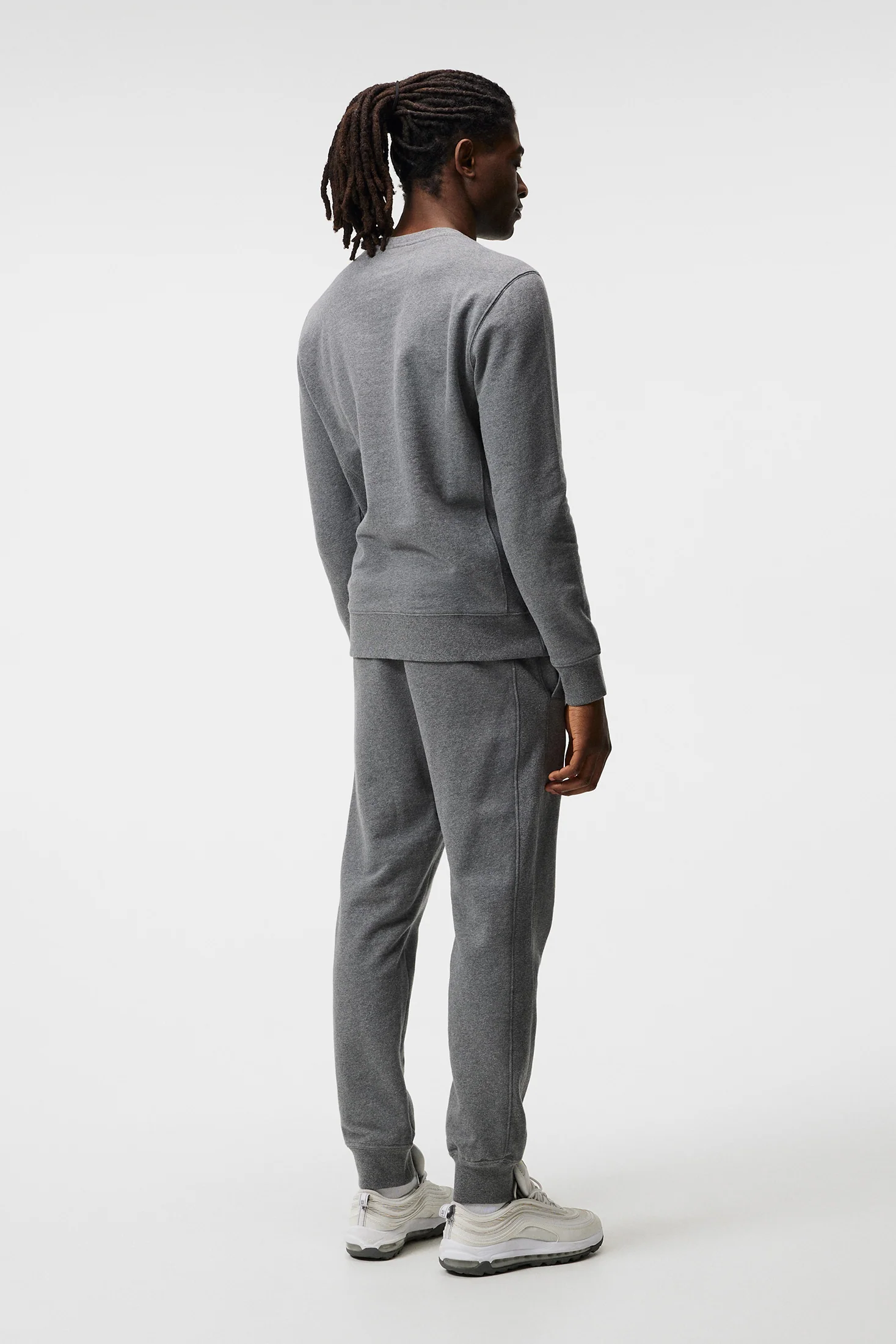 Cal Crew Neck Sweat / Mid Grey Melange - Image 3
