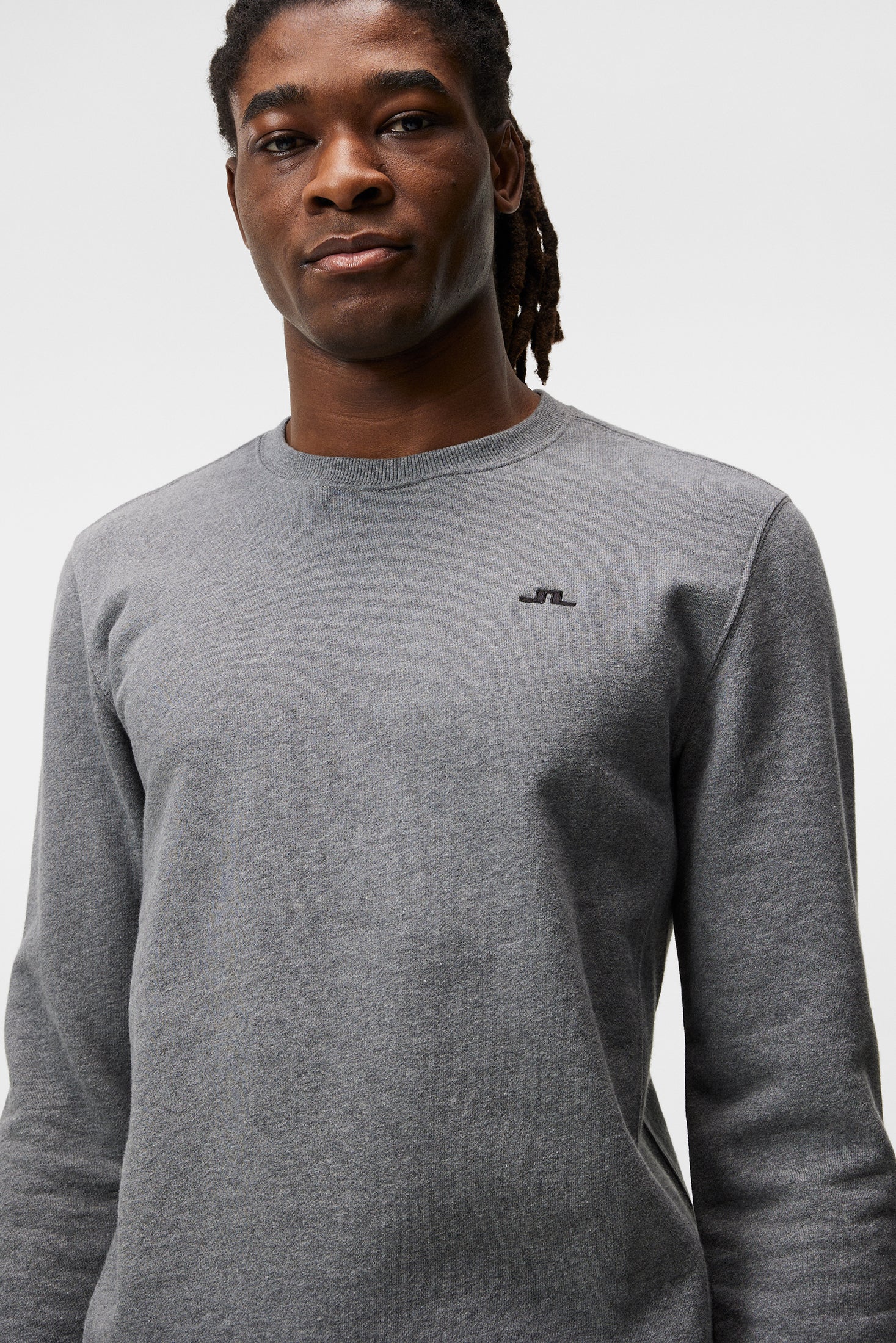 Cal Crew Neck Sweat / Mid Grey Melange - Image 5