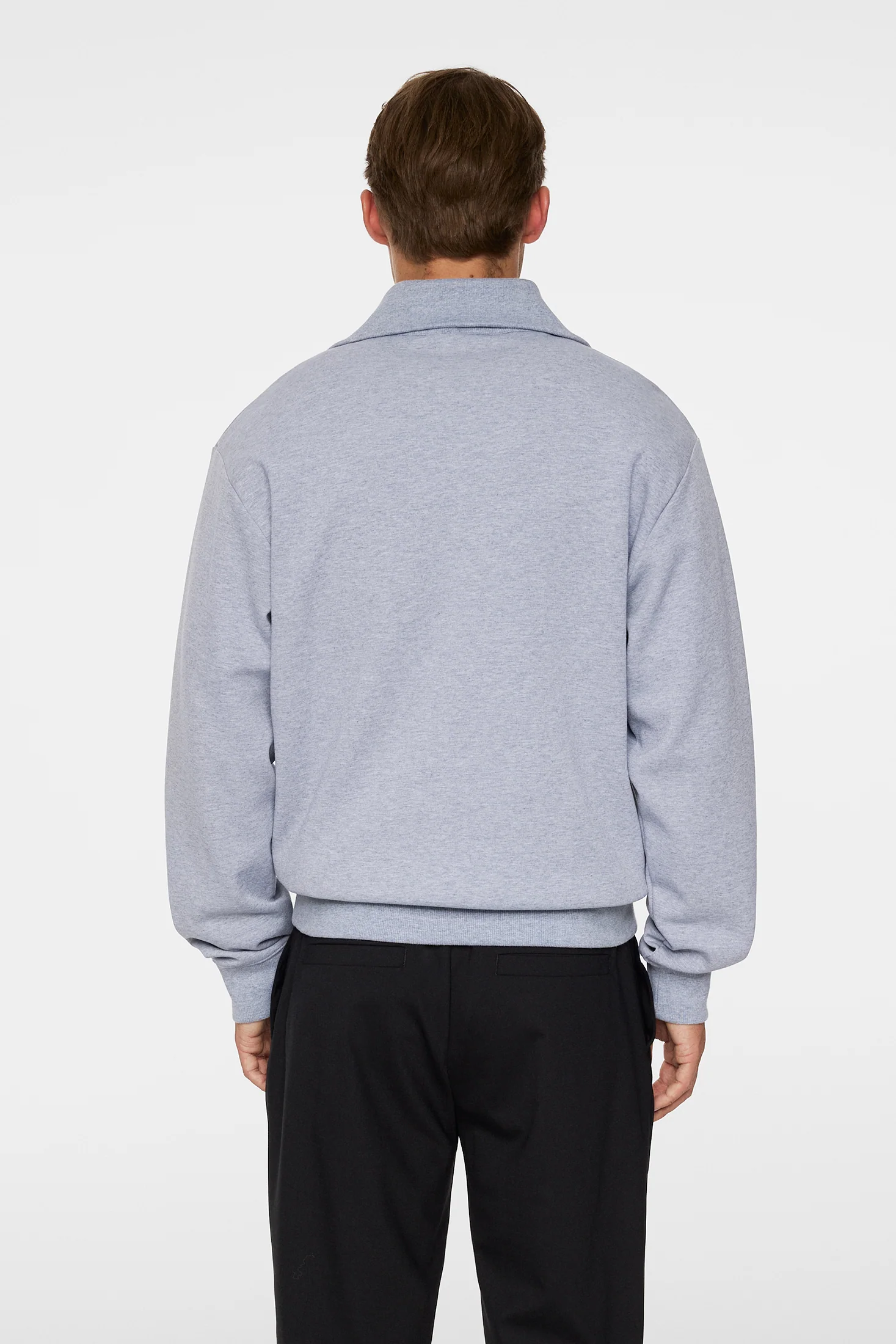 Callan quarter zip / Medium Grey Melange - Image 3