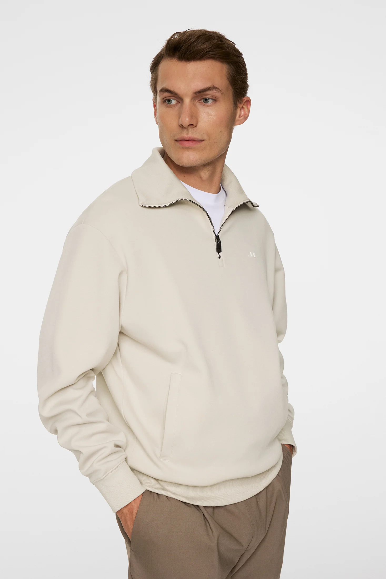 Callan quarter zip / Moonbeam - Image 5