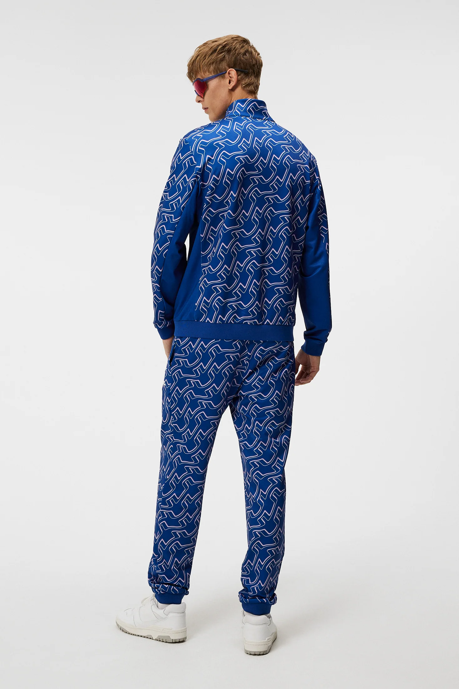 Callum Print Pant / Outline Bridge Wave Blue - Image 3