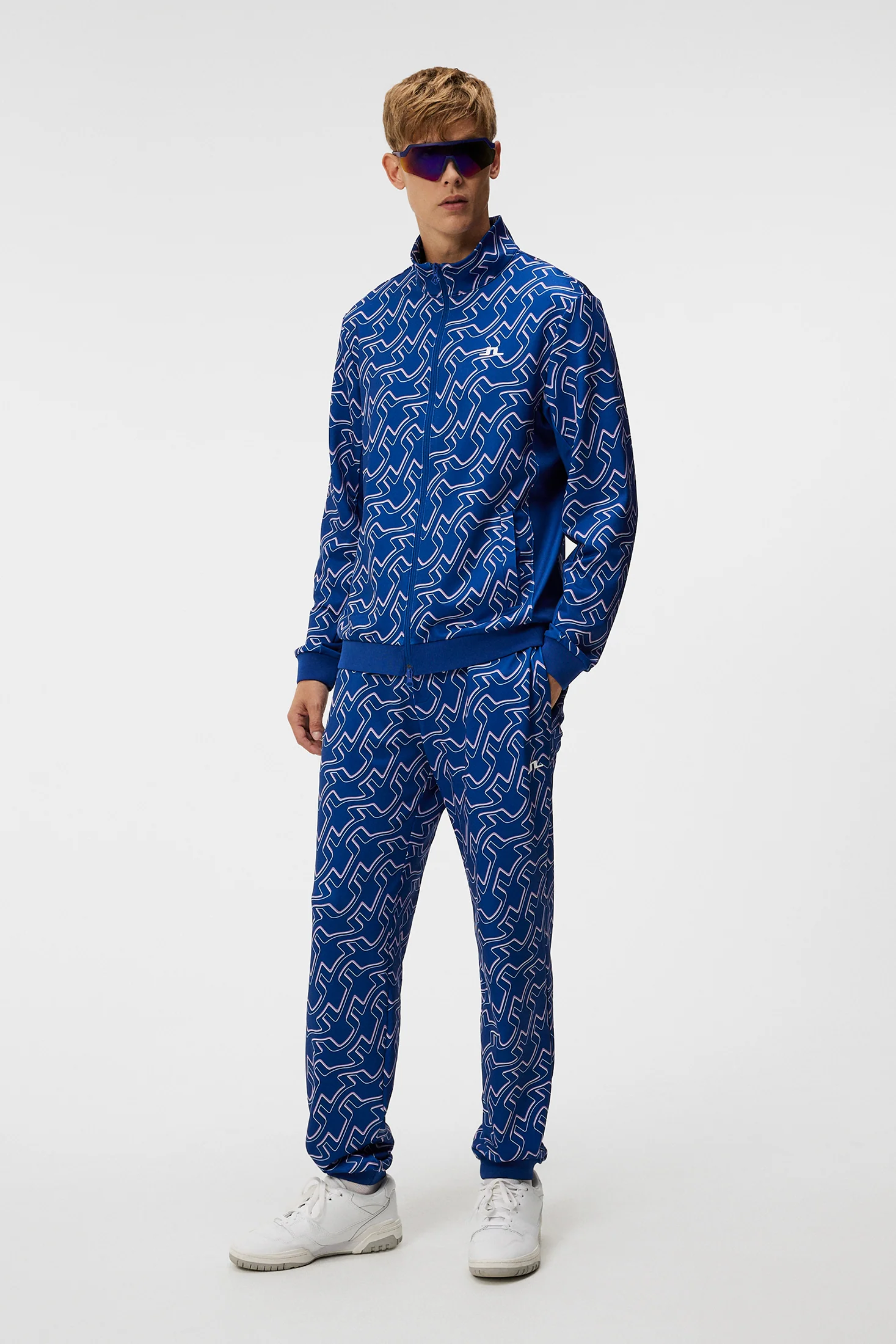 Callum Print Pant / Outline Bridge Wave Blue - Image 4