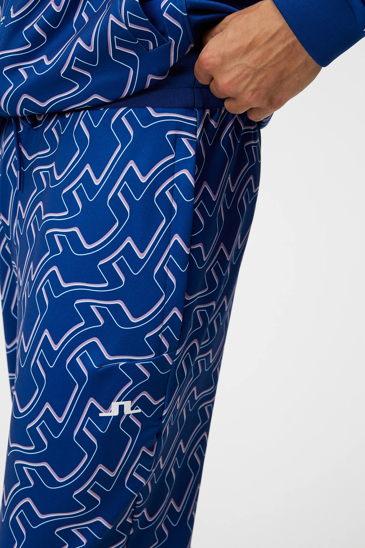 Callum Print Pant / Outline Bridge Wave Blue - Image 5
