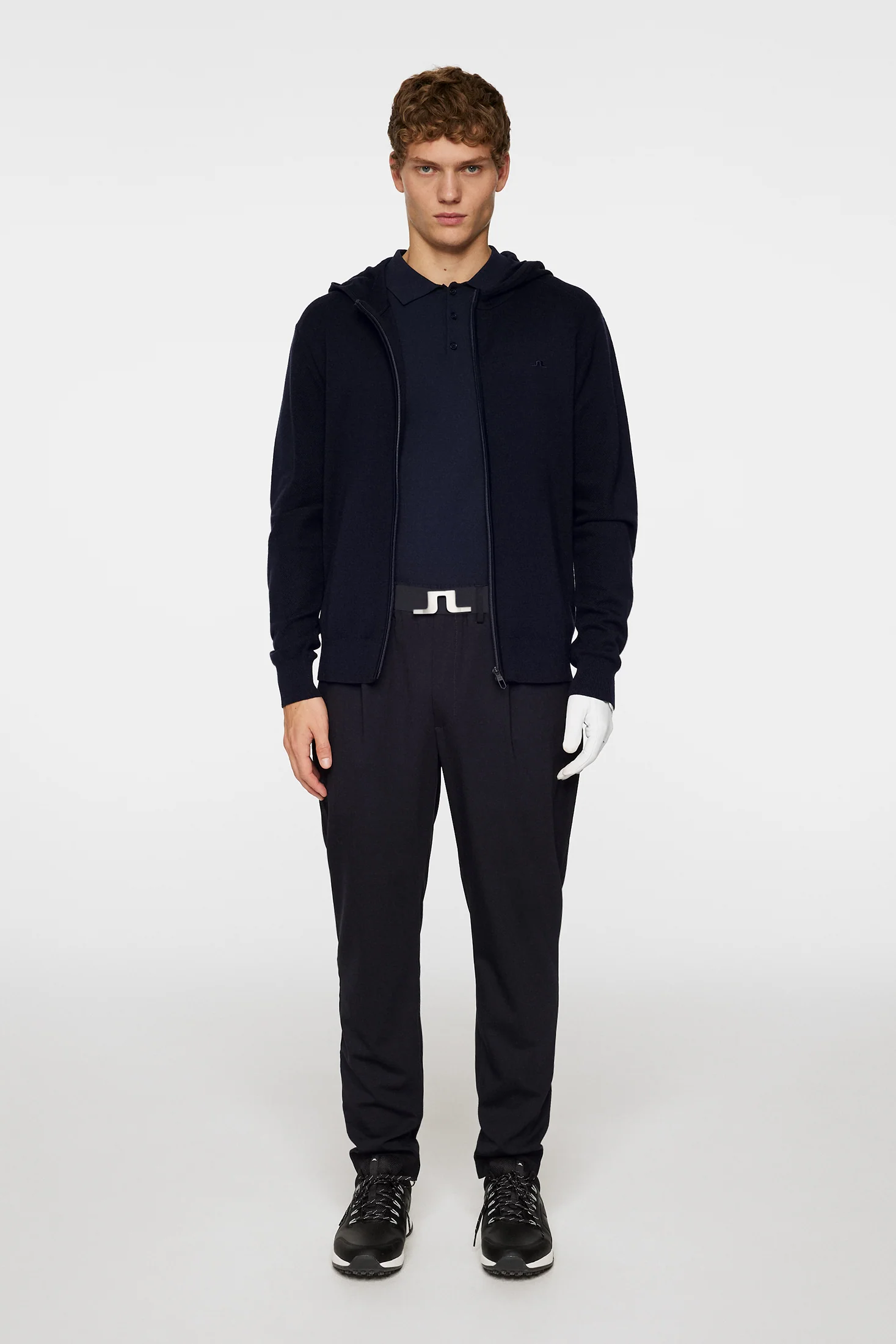 Cameron Hooded Knit Full Zip / JL Navy - Image 5