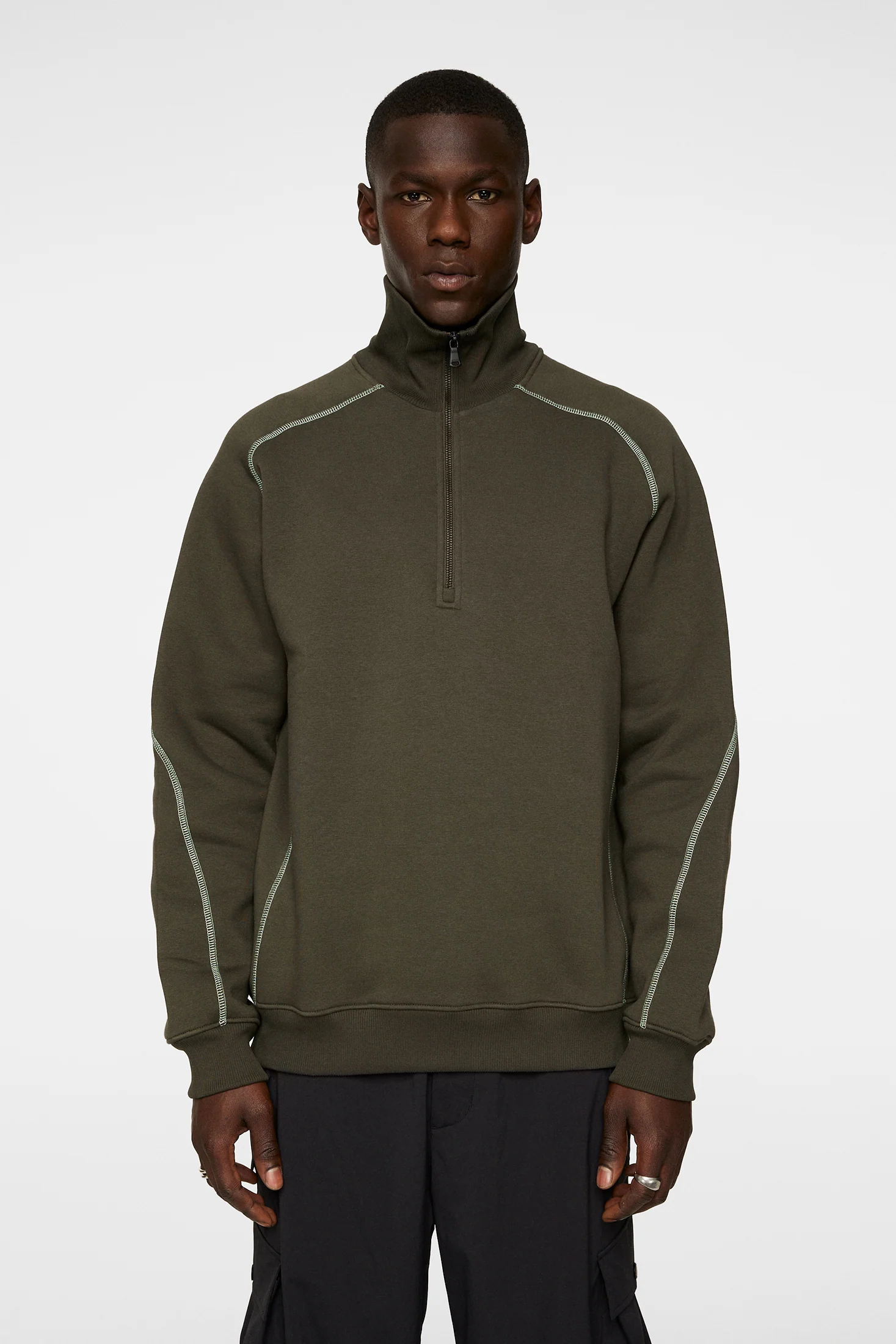 Canter Quarter Zip Sweat / Forest Green - Image 2