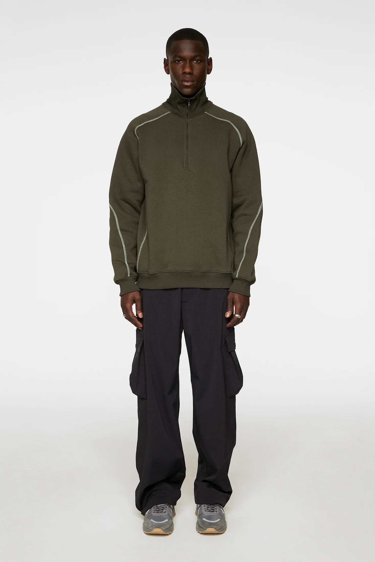 Canter Quarter Zip Sweat / Forest Green - Image 4