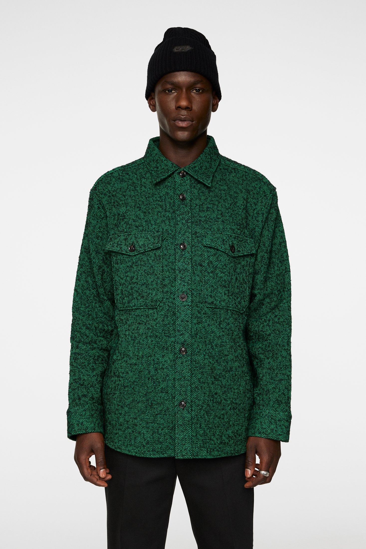 Carter Wool Overshirt / Ultramarine Green - Image 2