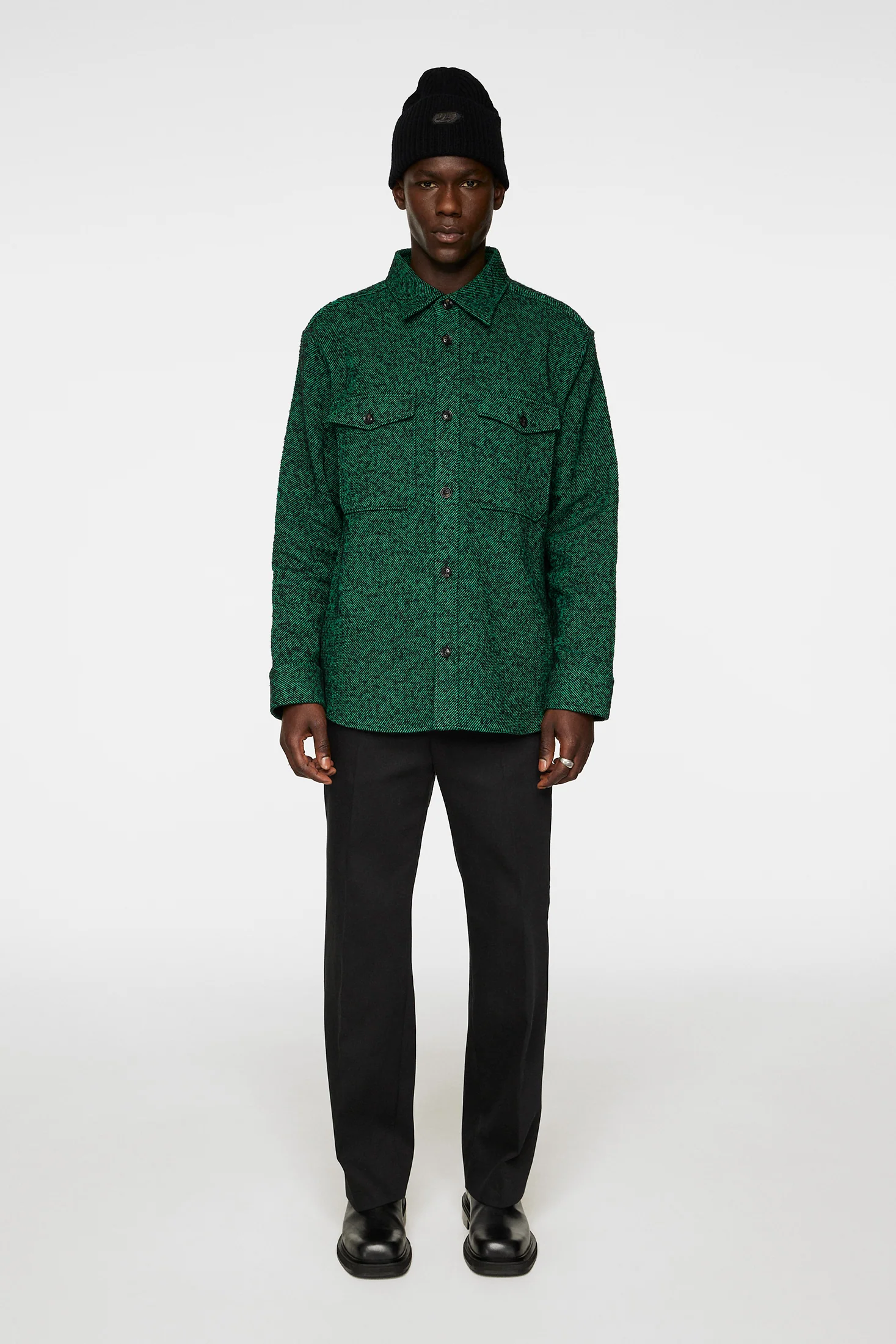 Carter Wool Overshirt / Ultramarine Green - Image 4