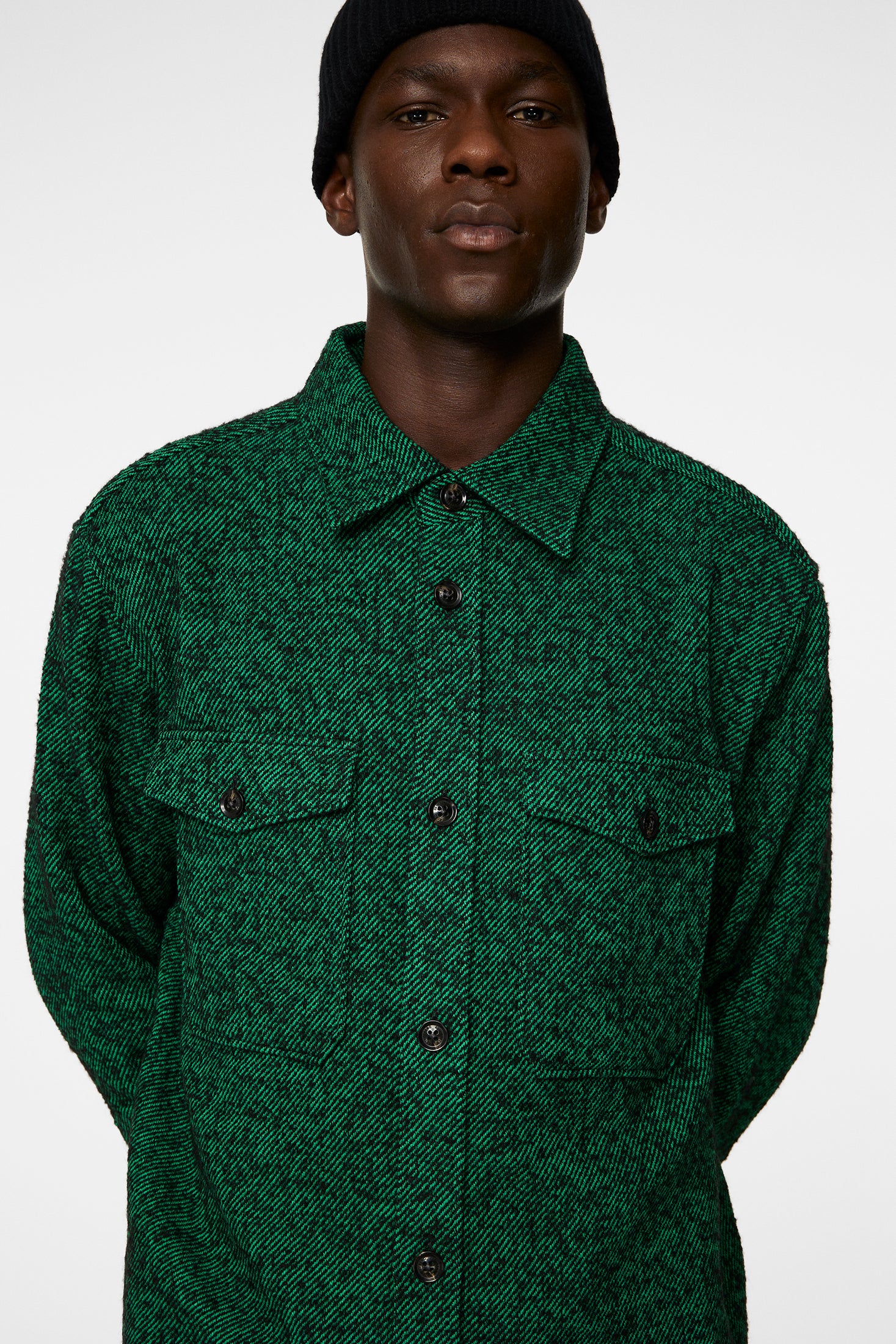 Carter Wool Overshirt / Ultramarine Green - Image 5