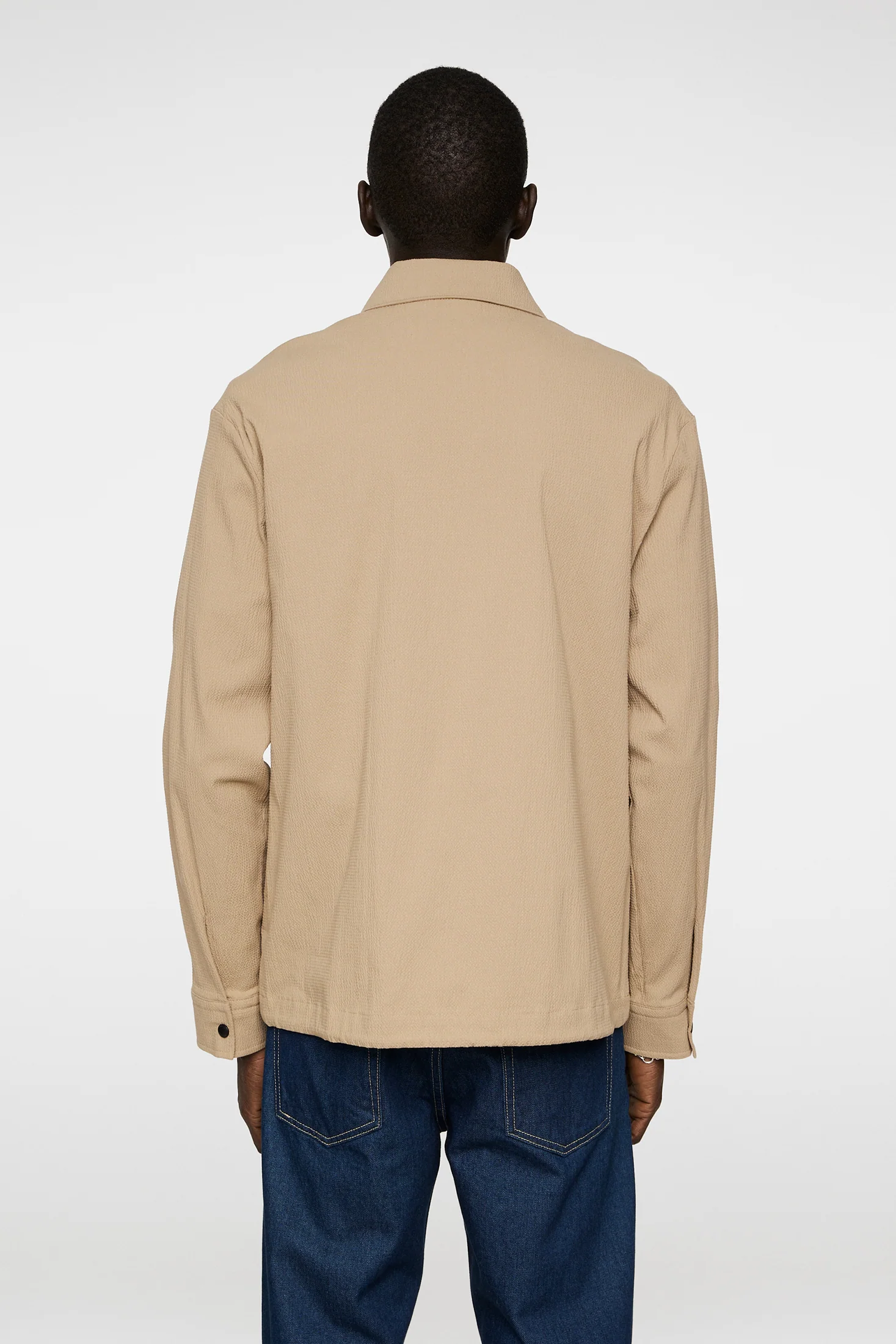 Celian Seersucker Overshirt / Batique Khaki - Image 3