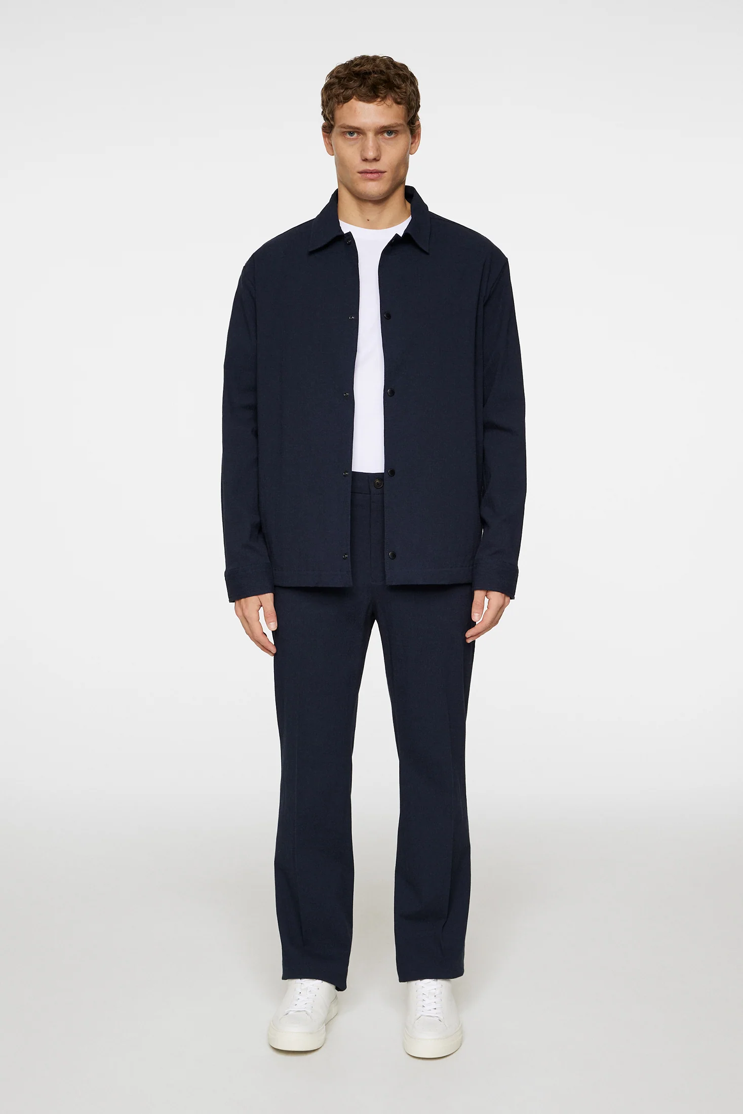 Celian Seersucker Overshirt / JL Navy - Image 4