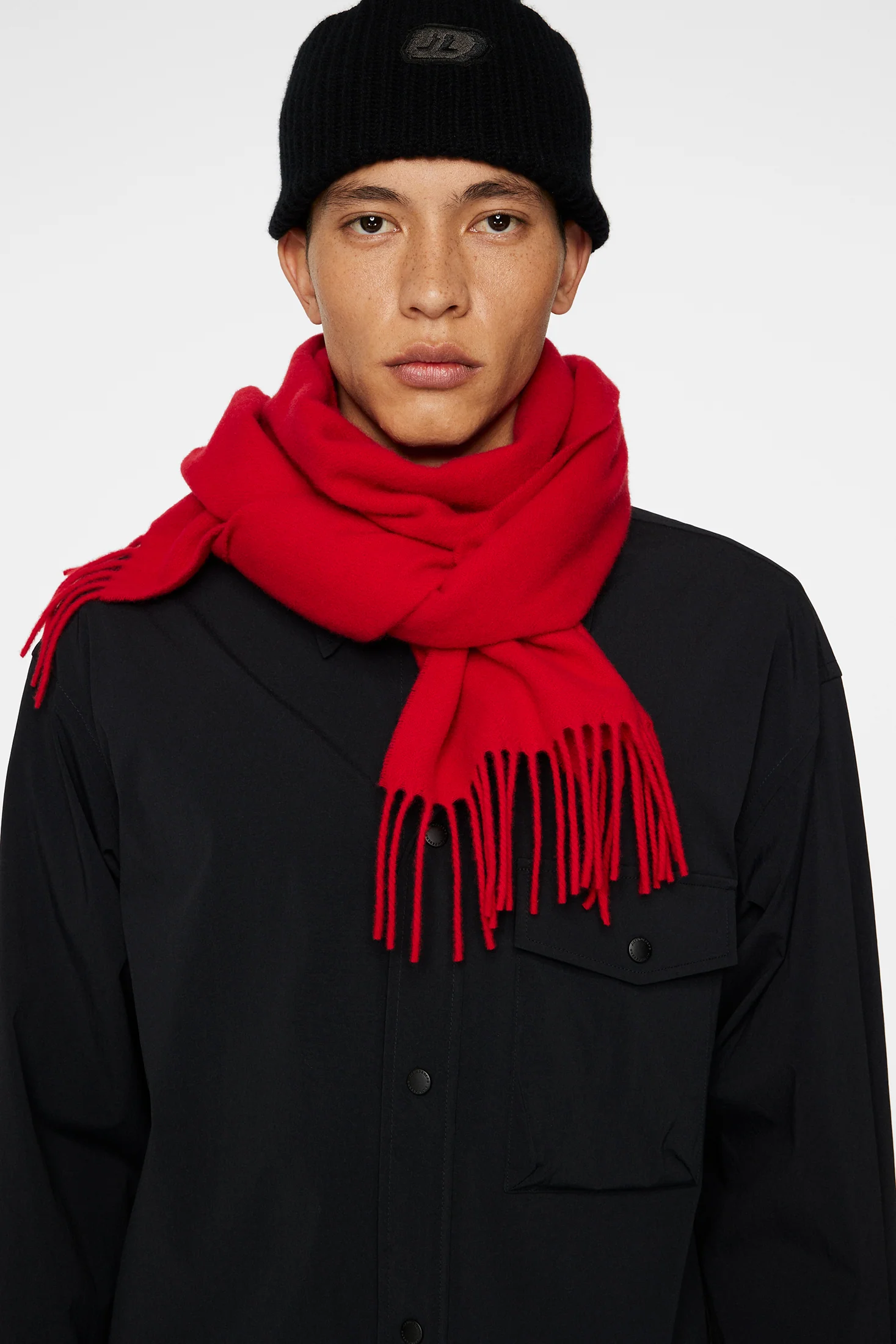 Champ Solid Wool Scarf / Barbados Cherry - Image 2