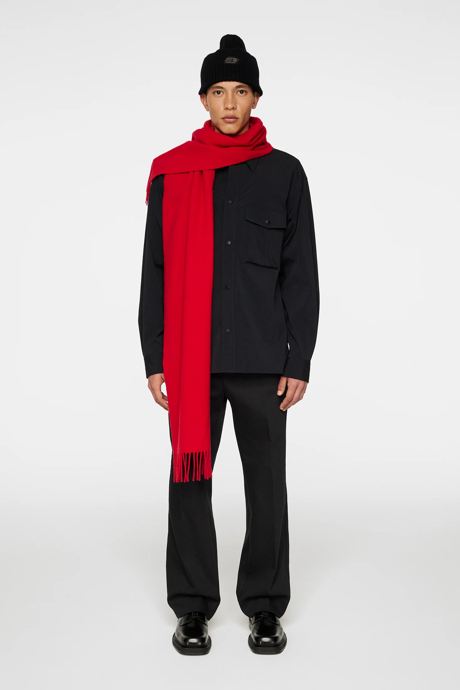 Champ Solid Wool Scarf / Barbados Cherry - Image 3