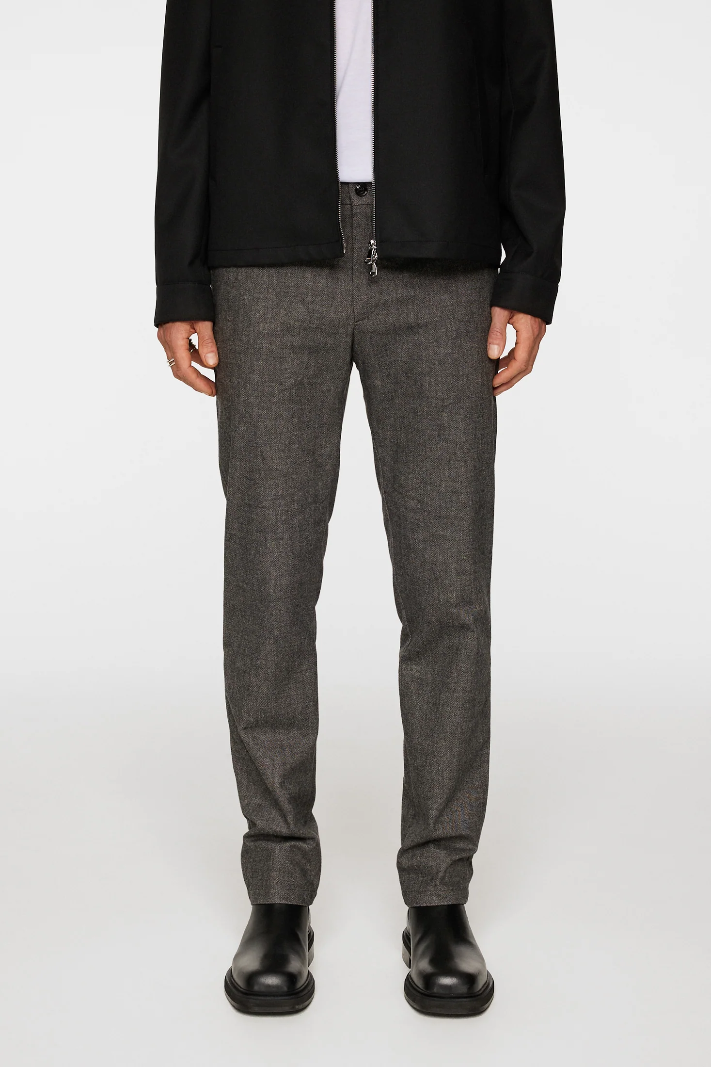 Ched Micro Pattern Pants / Dark Grey Melange - Image 2
