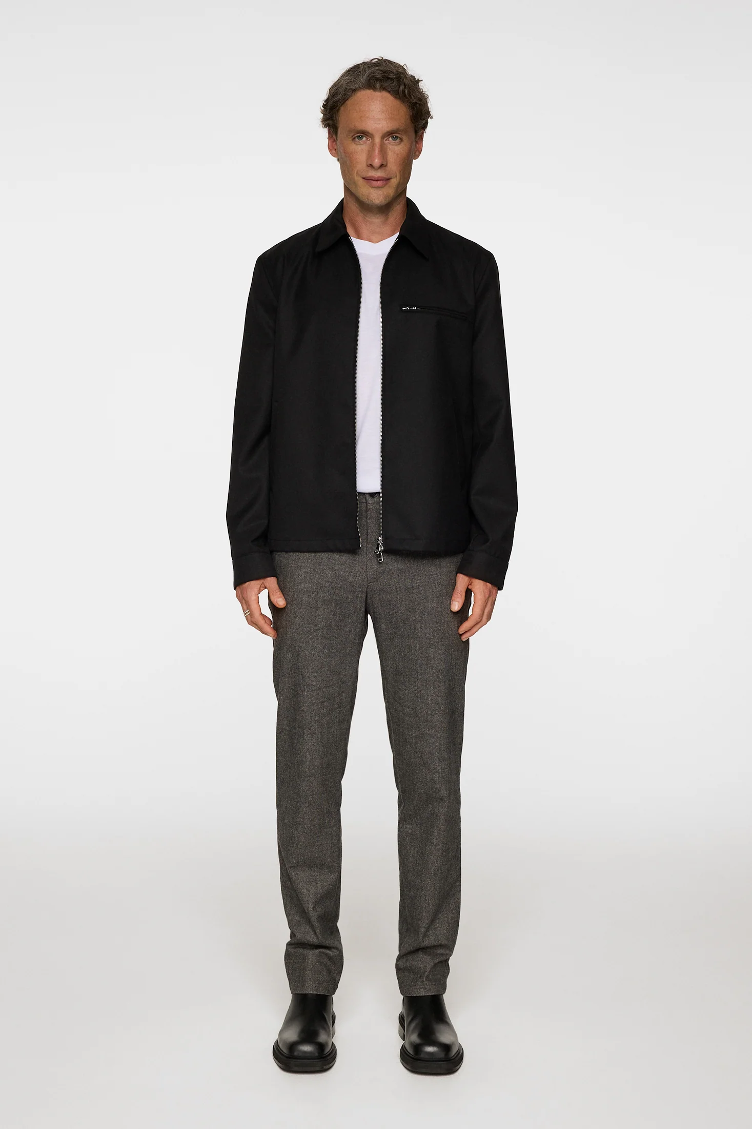 Ched Micro Pattern Pants / Dark Grey Melange - Image 4