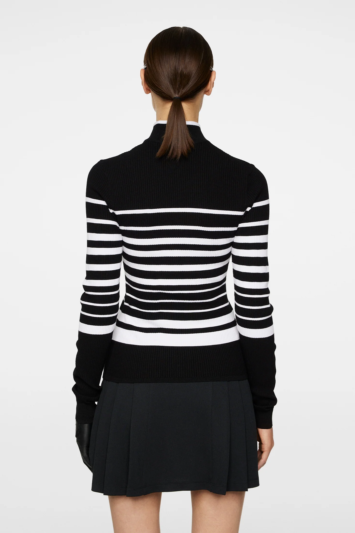 Cheryl Knitted Zip Sweater / Black - Image 3