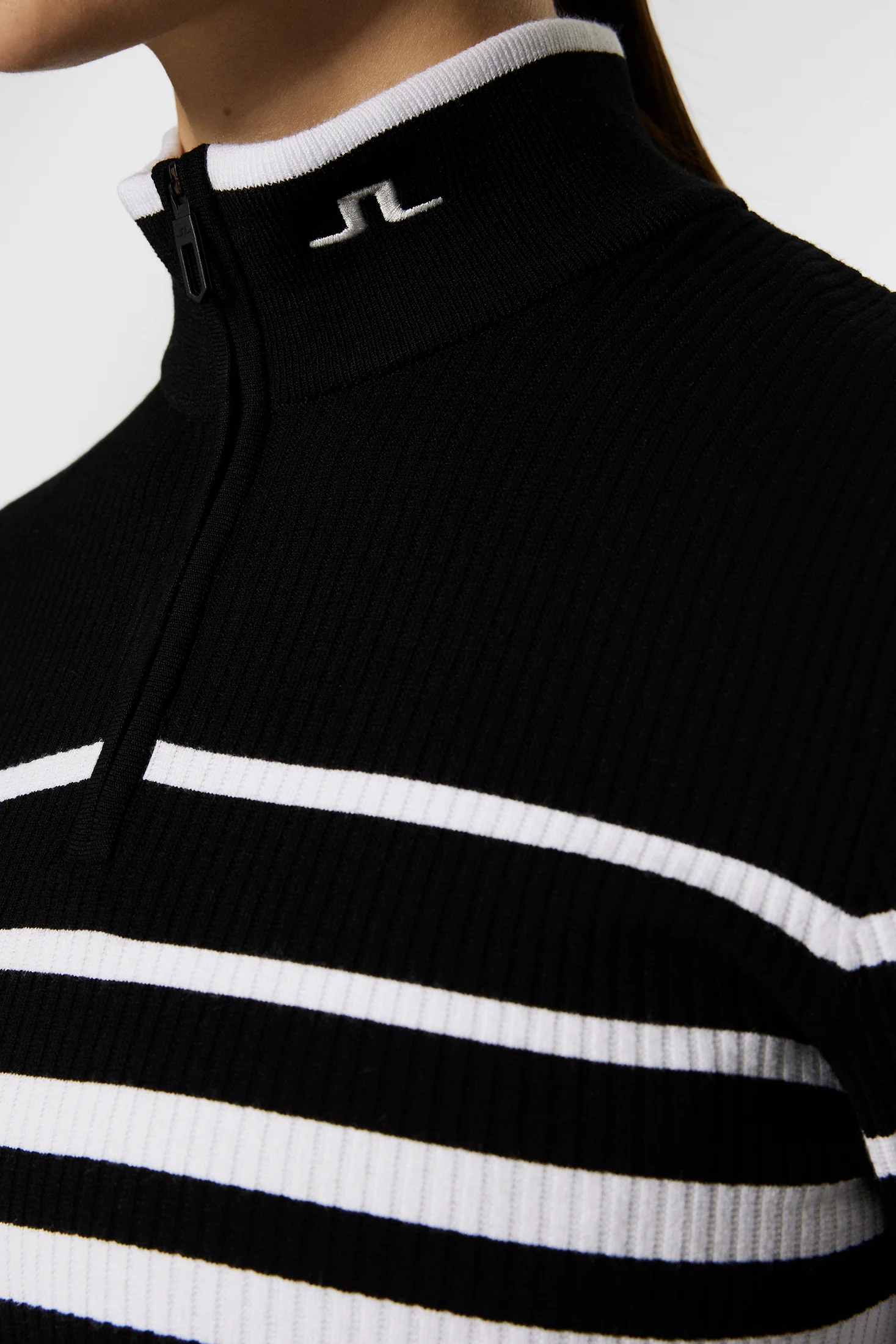Cheryl Knitted Zip Sweater / Black - Image 6