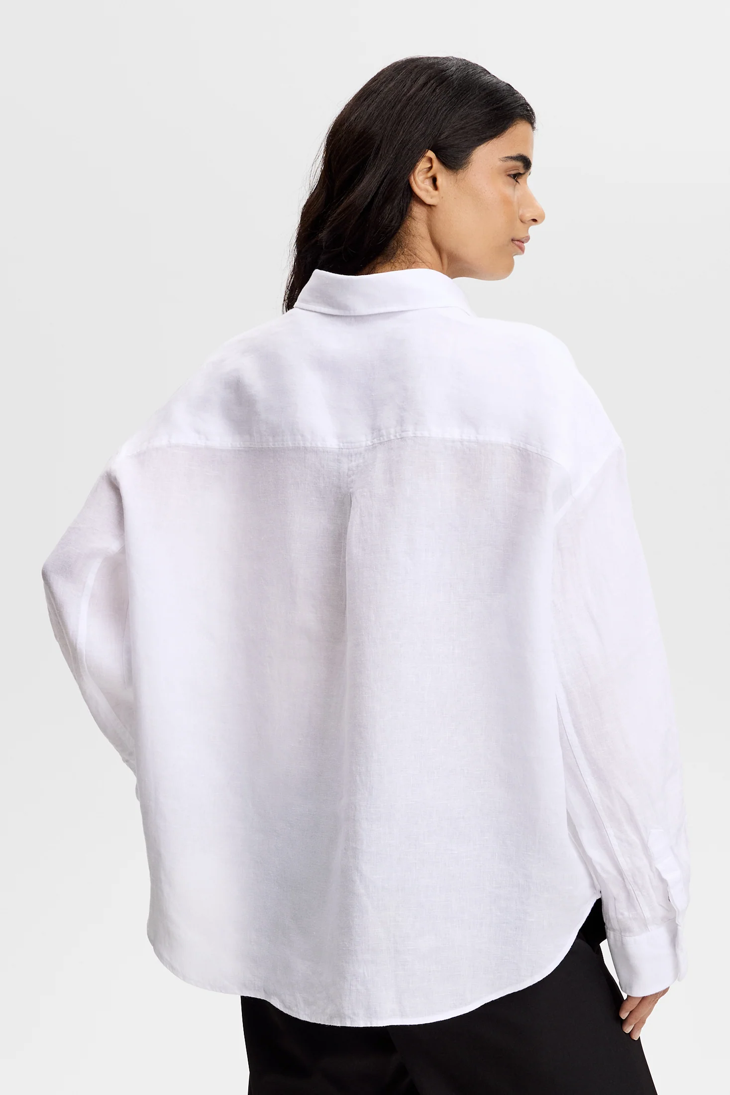 Clairo Clean Linen Shirt / White - Image 3