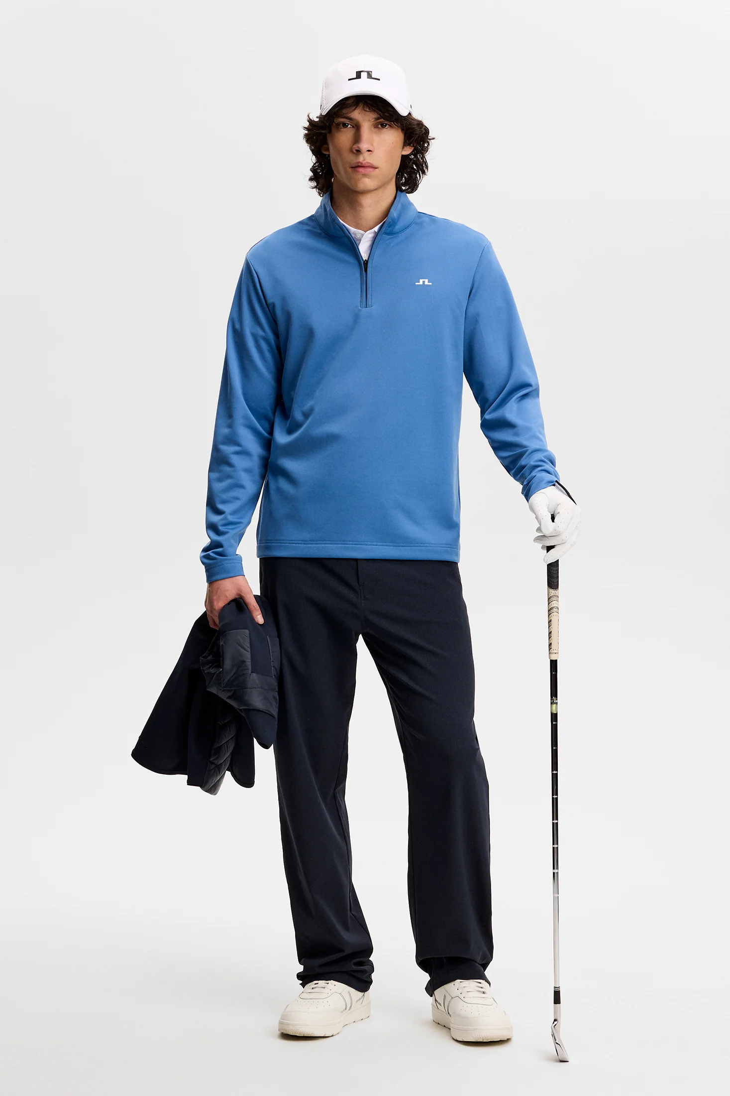 Clide Quarter Zip Mid Layer / Federal Blue - Image 4
