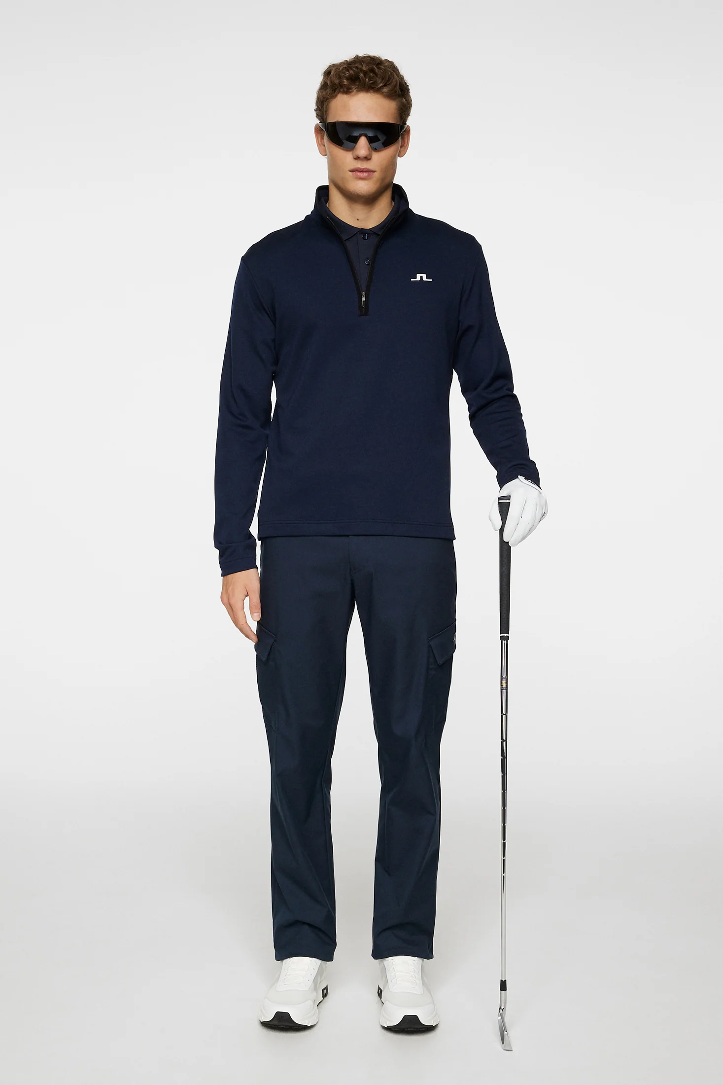 Clide Quarter Zip Mid Layer / JL Navy - Image 4