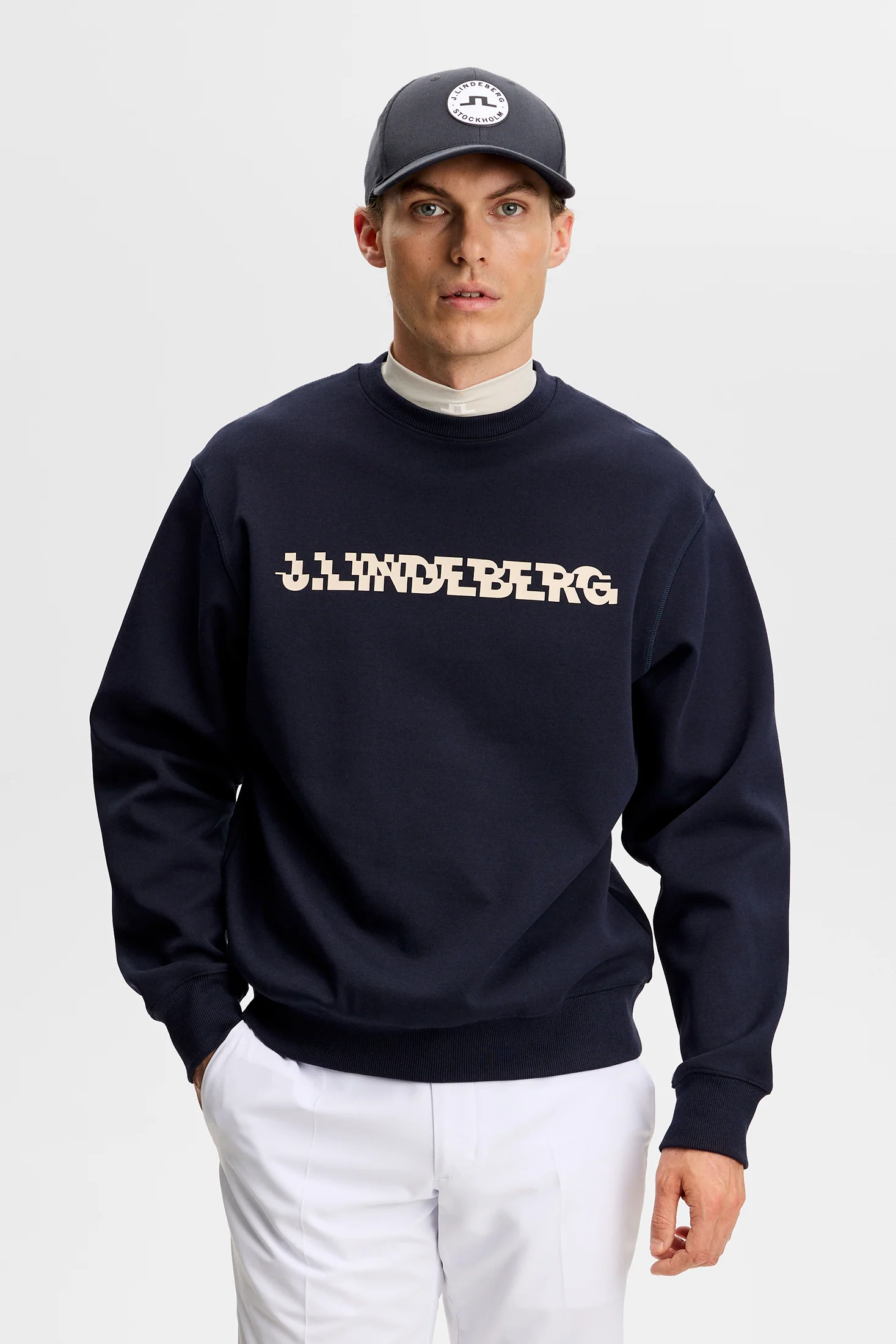 Club Printed  Crew Neck / JL Navy - Image 2