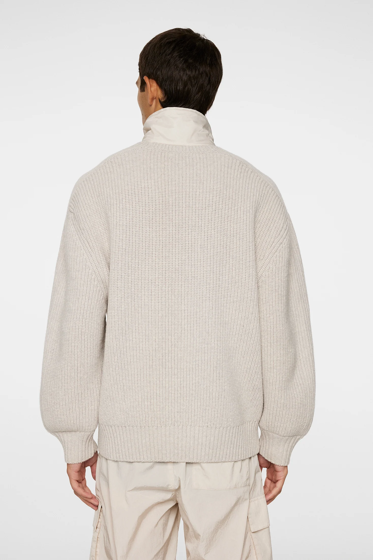 Cole Hybrid Knit Quarter Zip / Moonbeam - Image 4