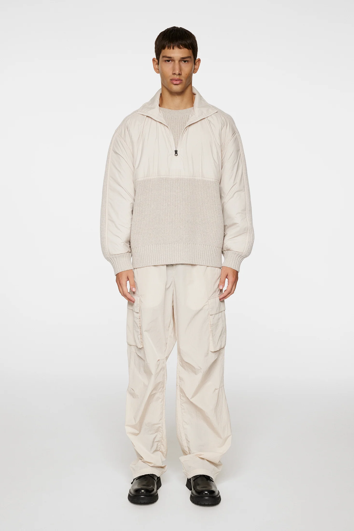 Cole Hybrid Knit Quarter Zip / Moonbeam - Image 5